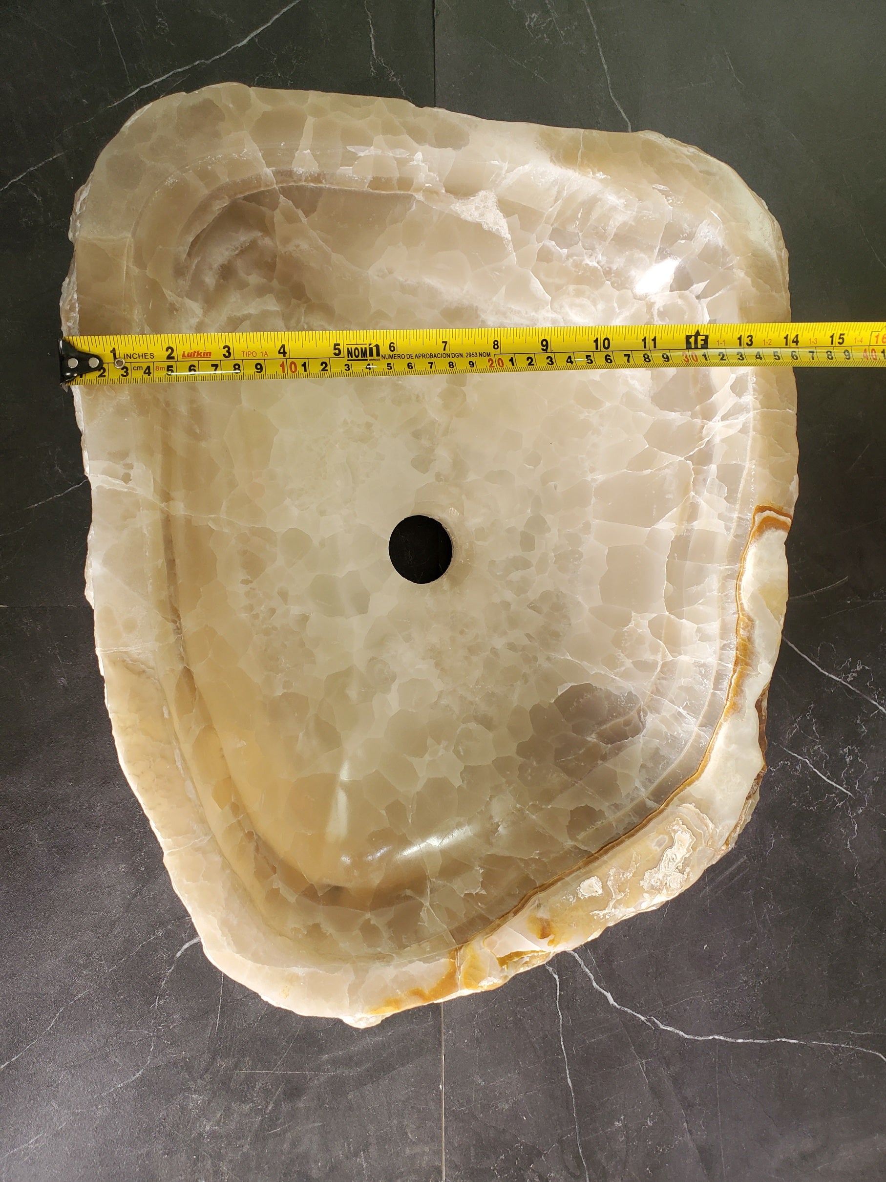 S33_15 Onyx Stone Vessel Sink - 17 x 14 inch