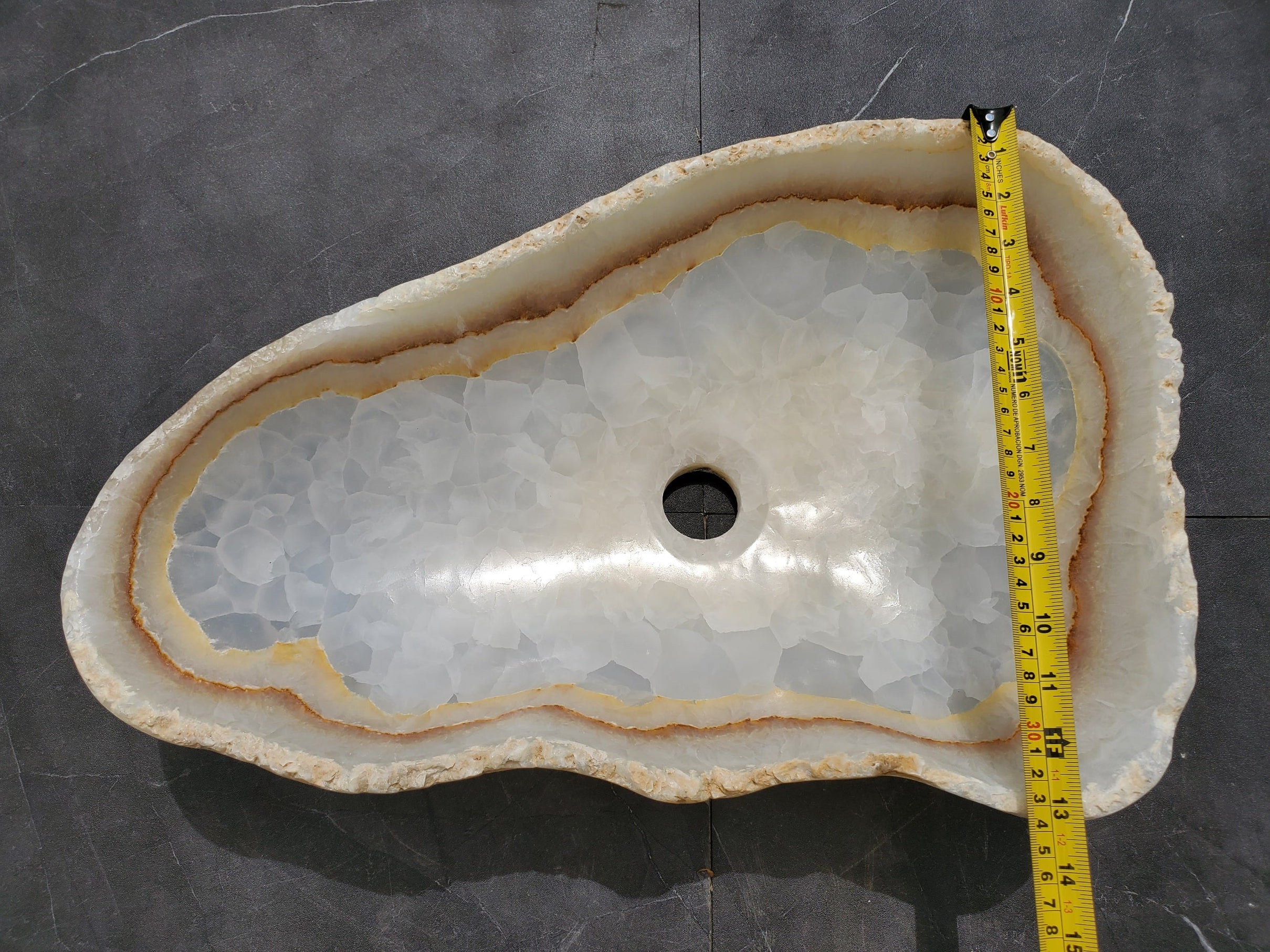 S31_38 Onyx Stone Vessel Bathroom Sink - 19 x 13 inch