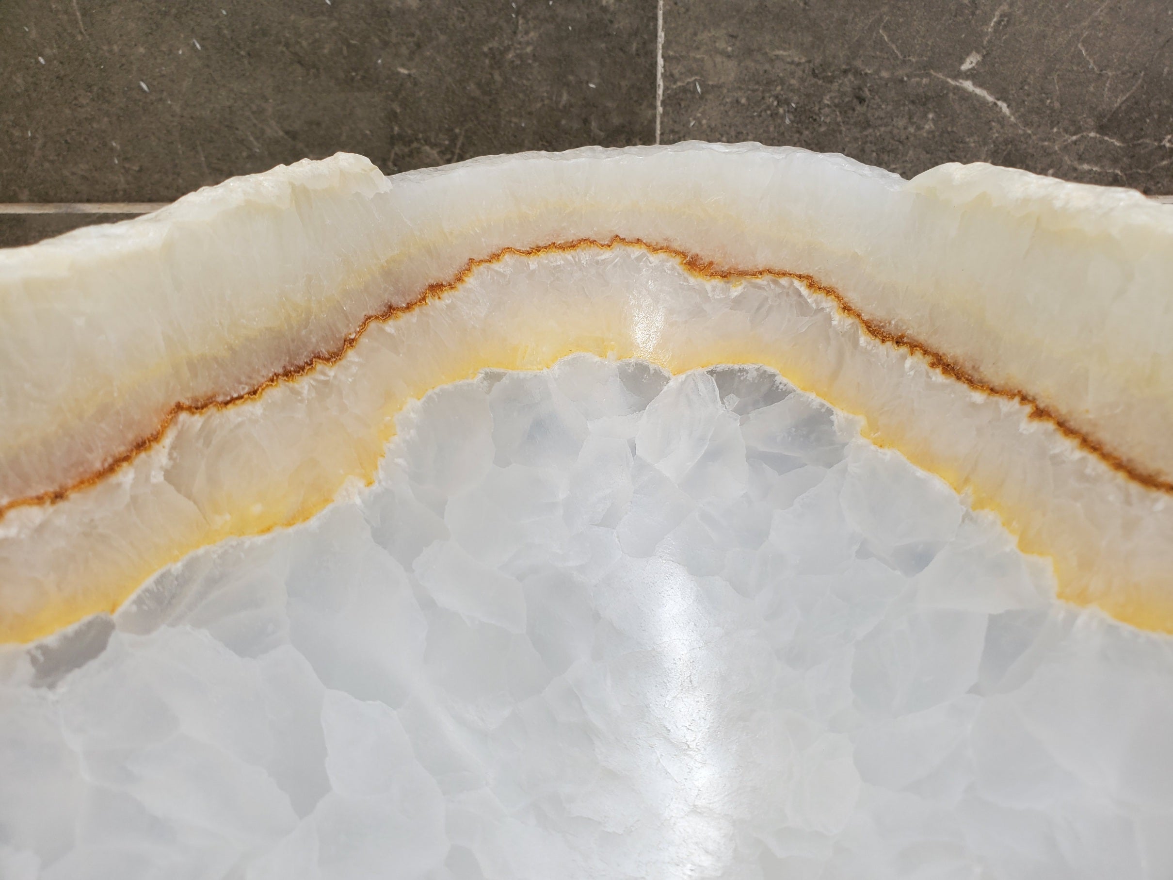 S31_39 Onyx Stone Vessel Bathroom Sink