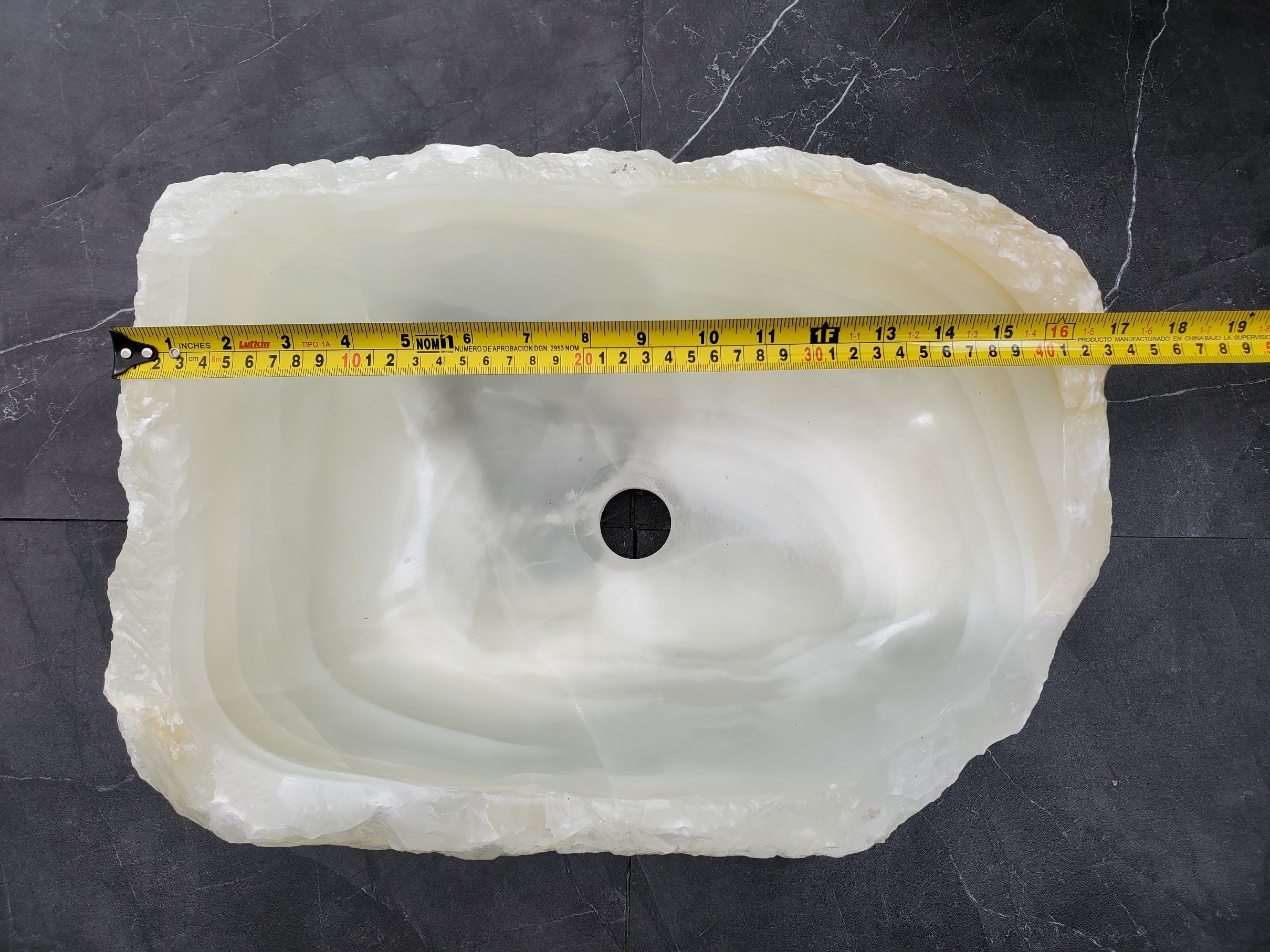 S31_46 Onyx Stone Vessel Bathroom Sink