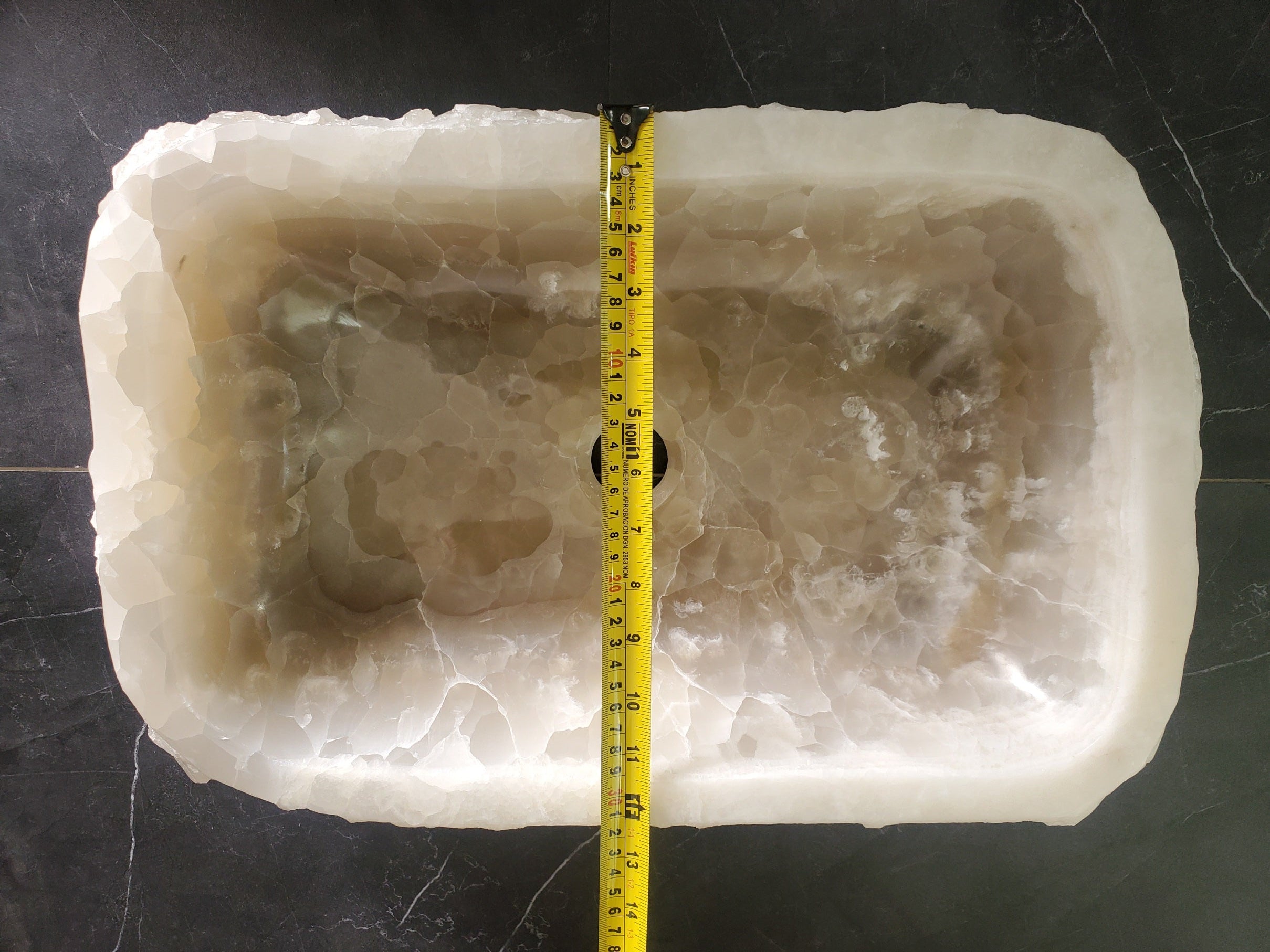 S33_14 Onyx Stone Vessel Sink - 19 x 12.5 inch