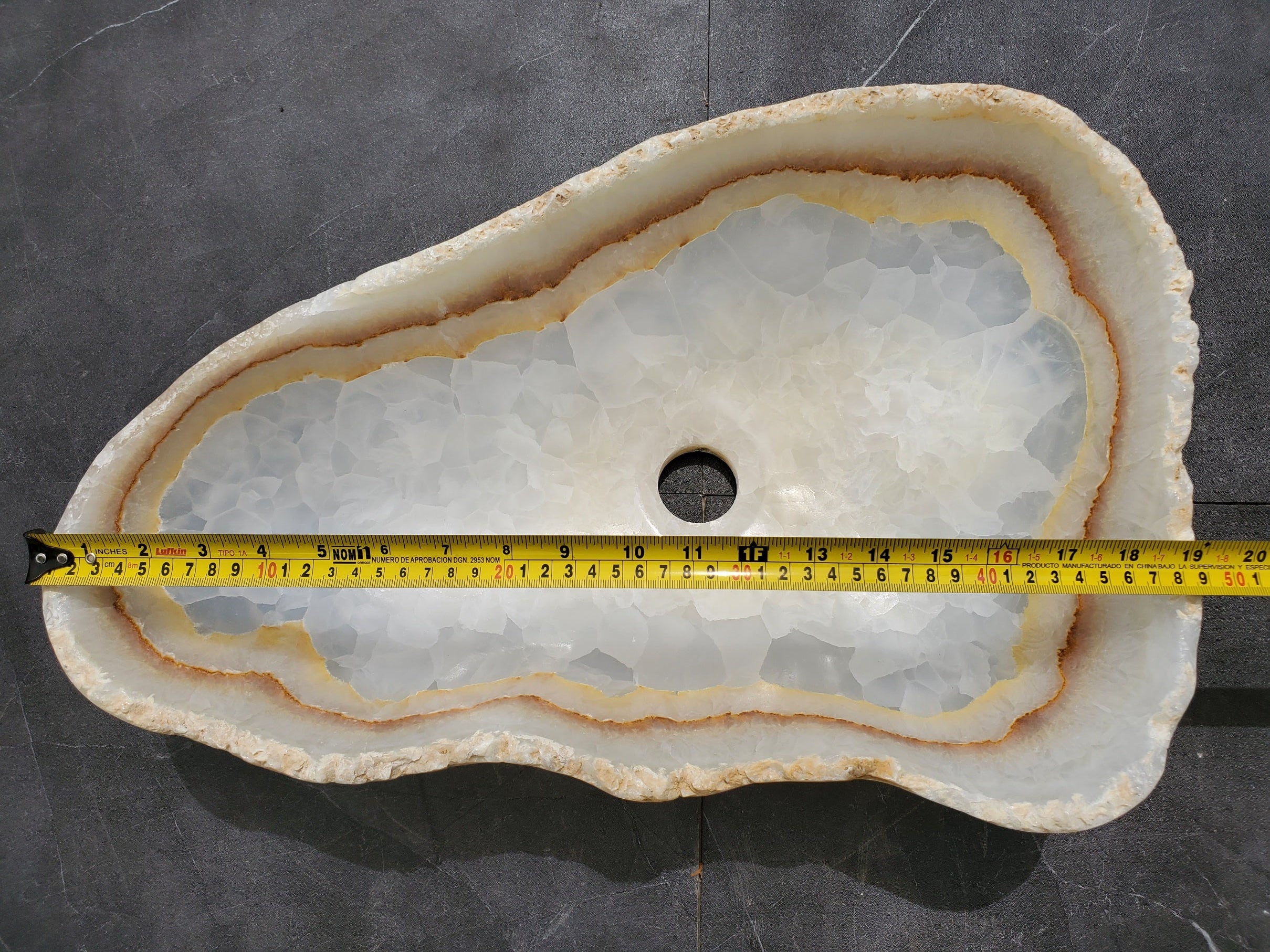 S31_38 Onyx Stone Vessel Bathroom Sink - 19 x 13 inch