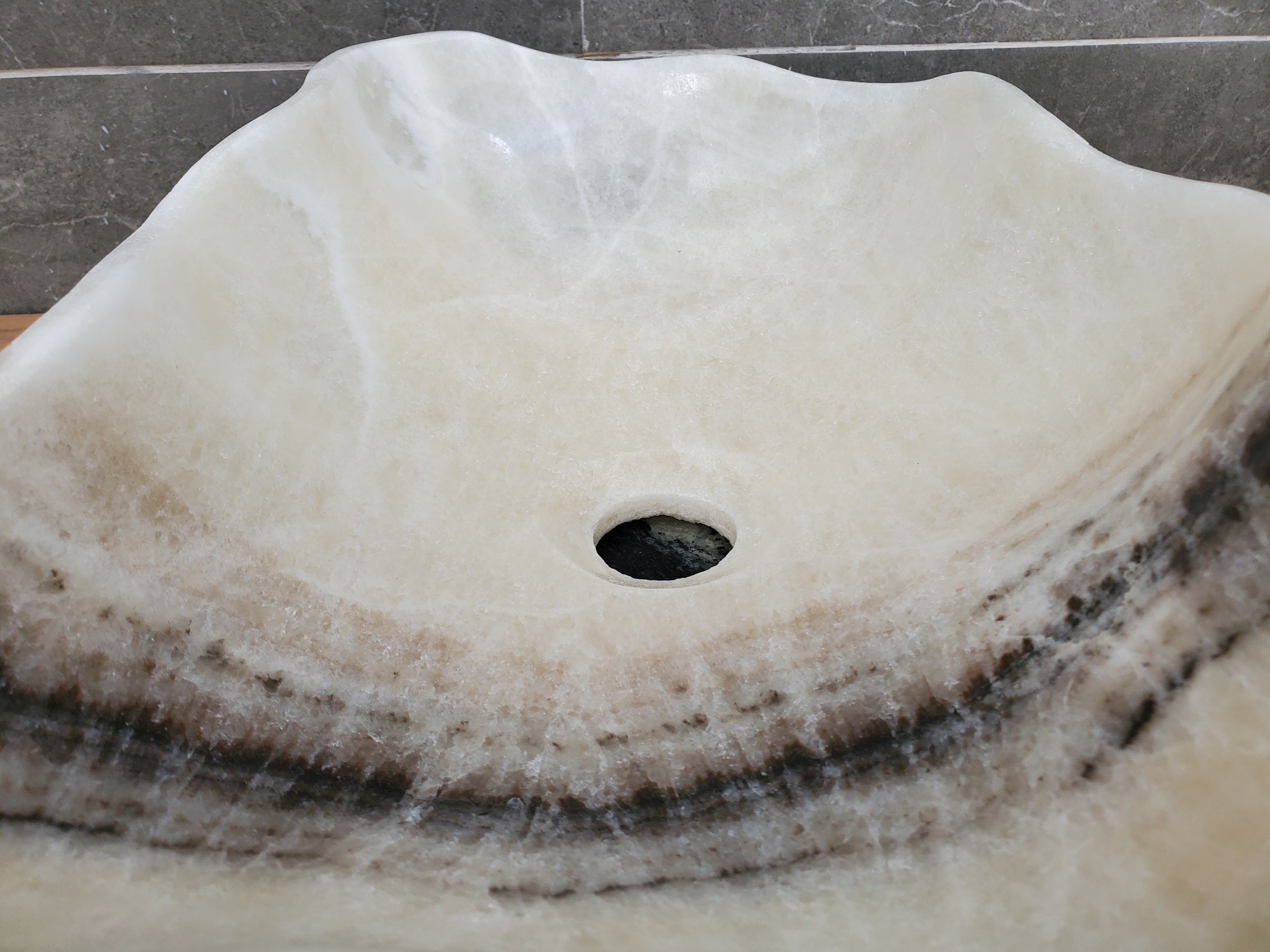 S32_05 Onyx Stone Vessel Bathroom Sink