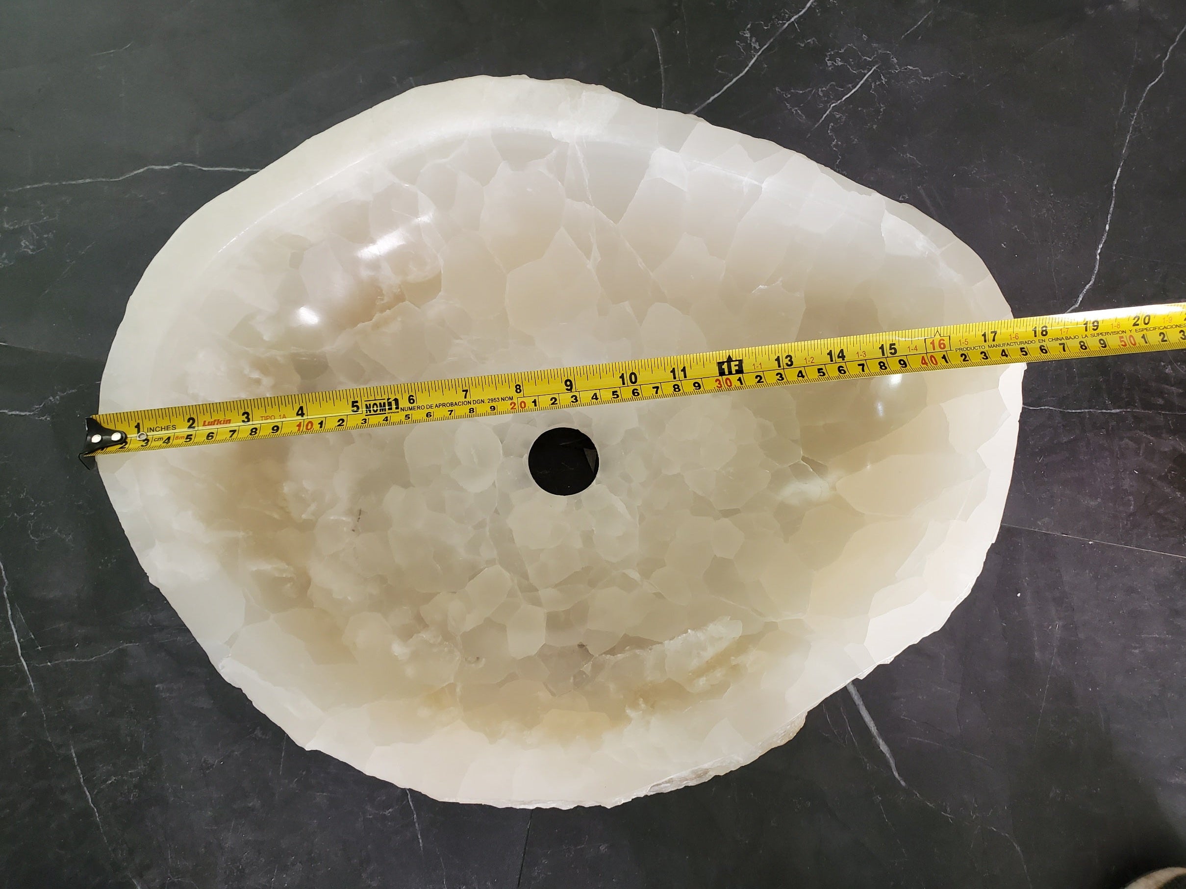 S33_20 Onyx Stone Vessel Sink - 16 x 13 inch