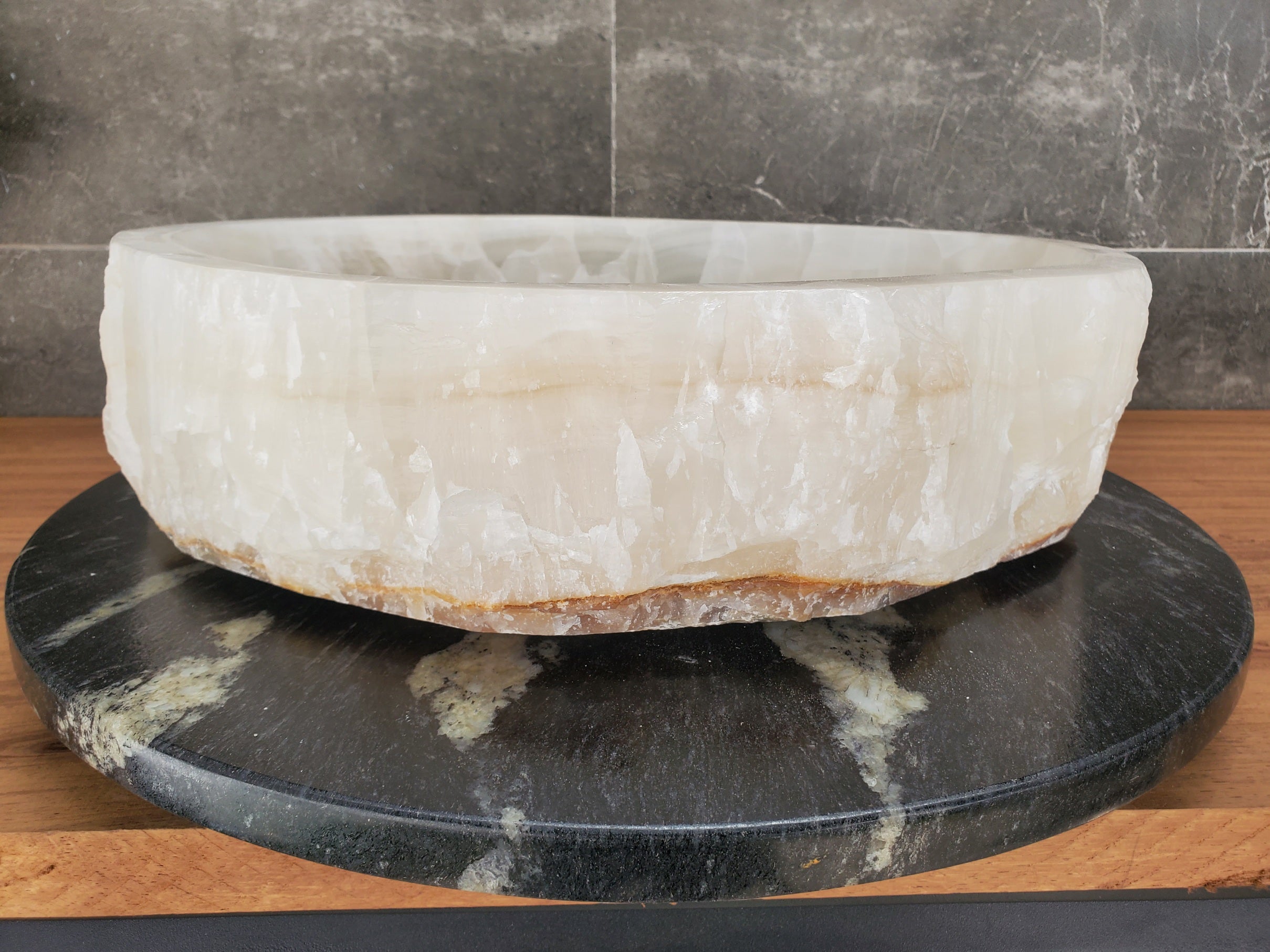 S33_20 Onyx Stone Vessel Sink - 16 x 13 inch
