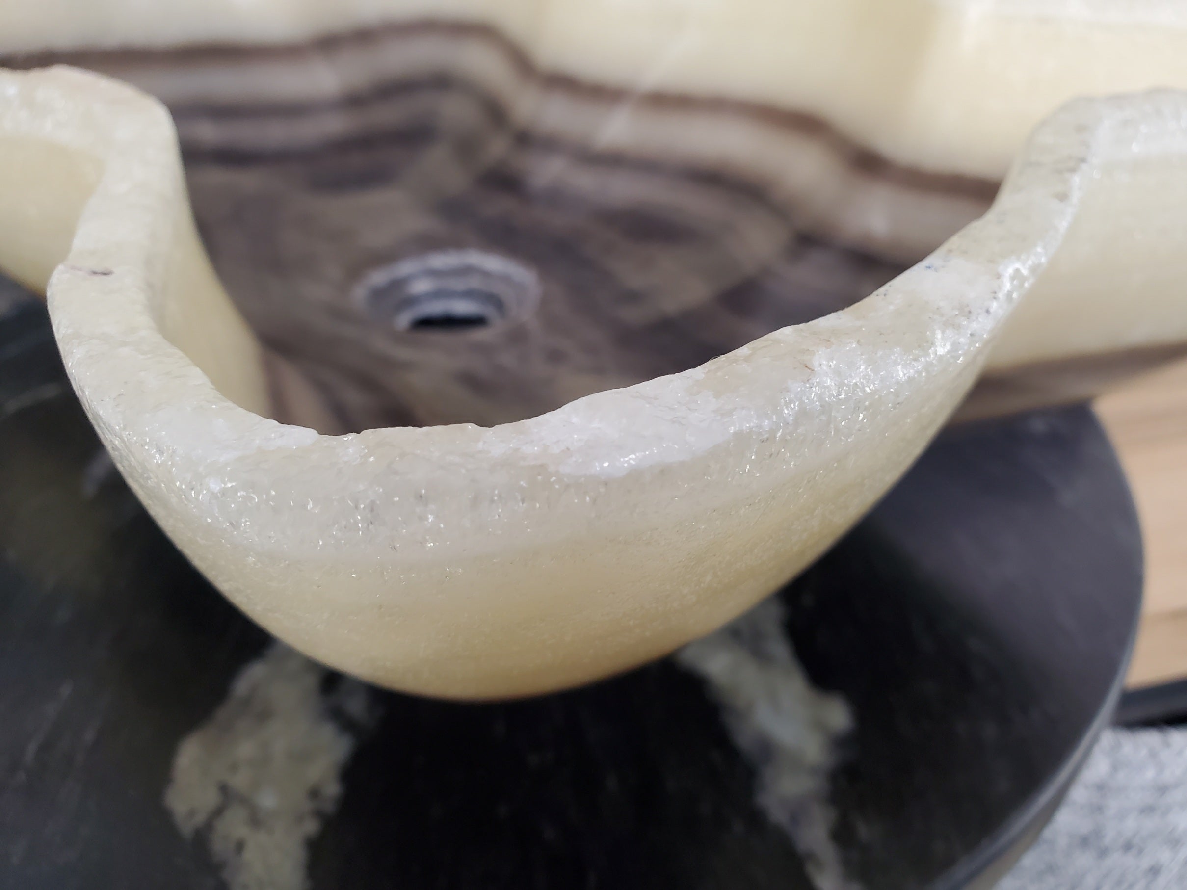 S28_05 Onyx Stone Bathroom Vessel Sink - 20 x 12.5 inch