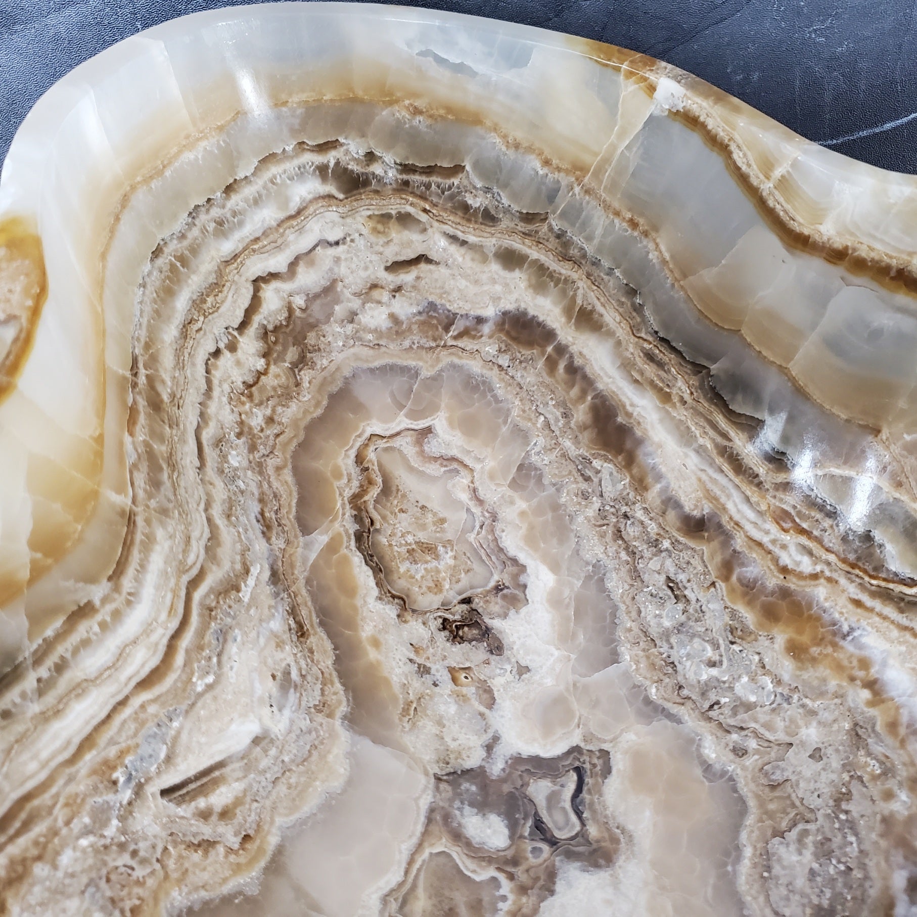 S28_04 Onyx Stone Bathroom Vessel Sink - 19 x 14 inch