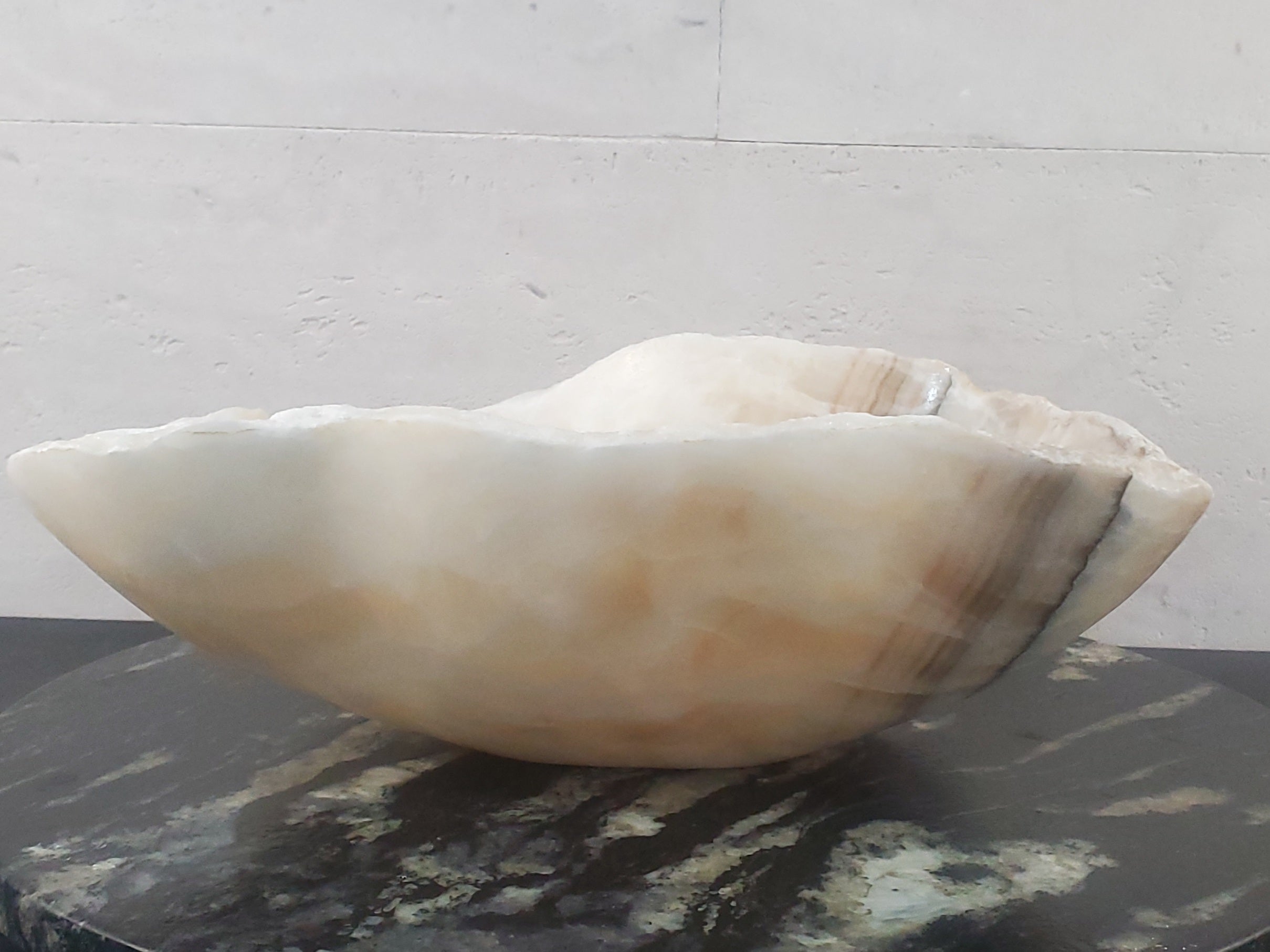 S27_05 Onyx Stone Bathroom Vessel Sink - 15 x 13.5 inch