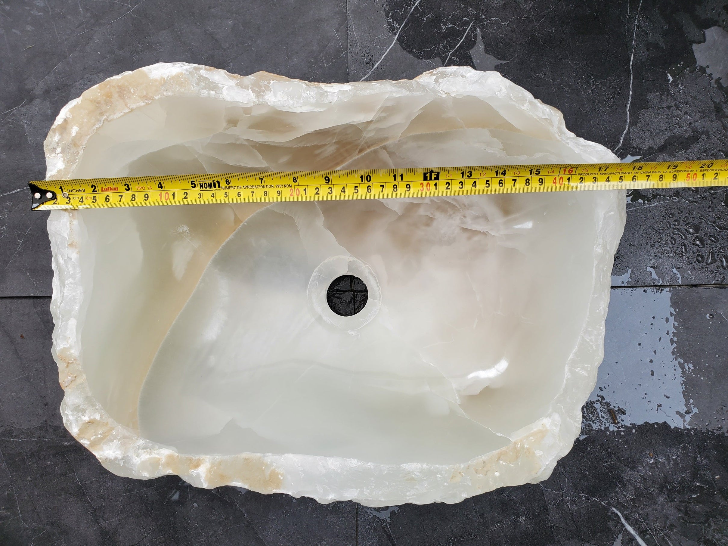 S31_43 Onyx Stone Vessel Bathroom Sink