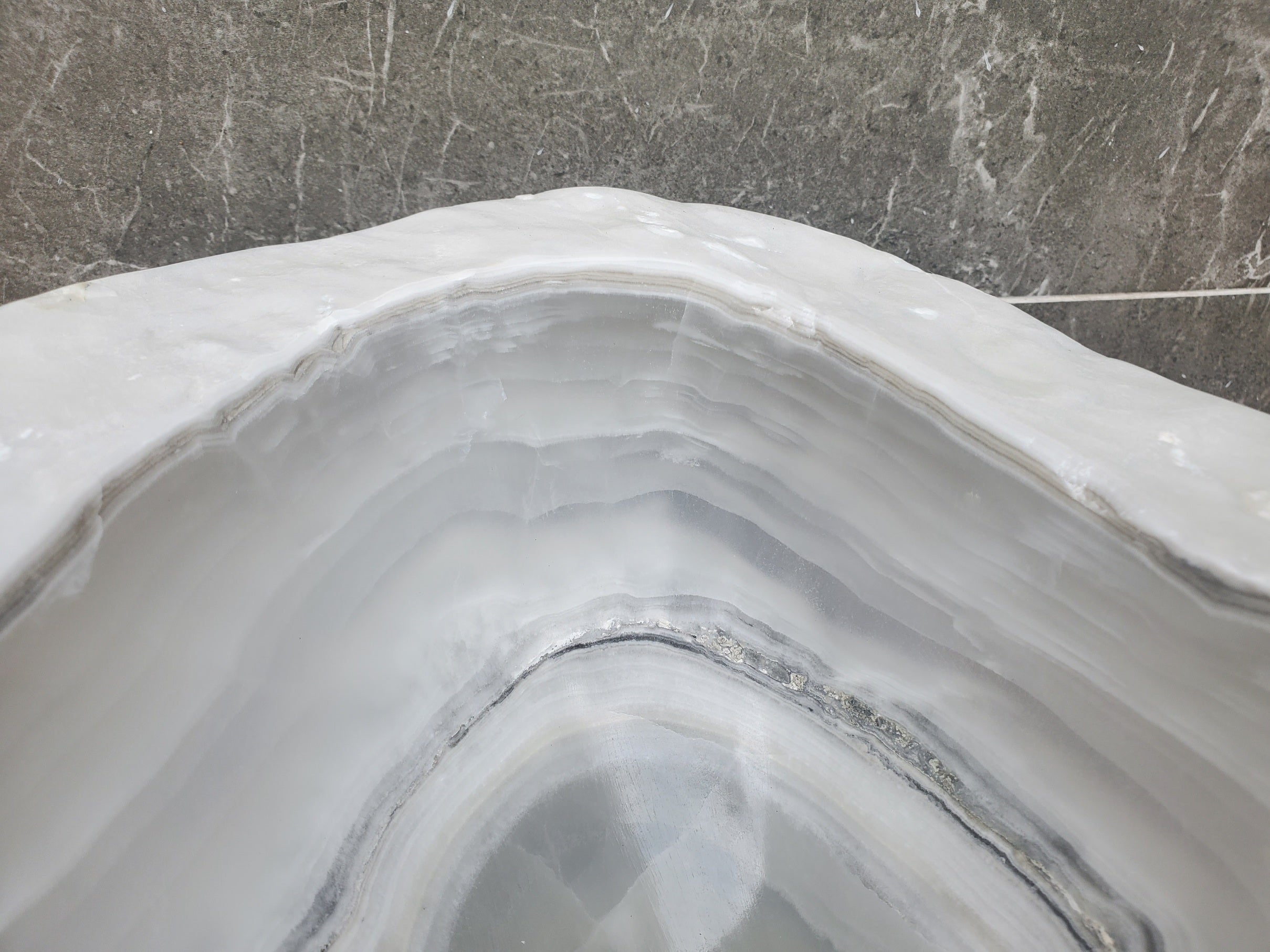 S30_08 Onyx Stone Vessel Bathroom Sink - 17.5 x 14.5 inch