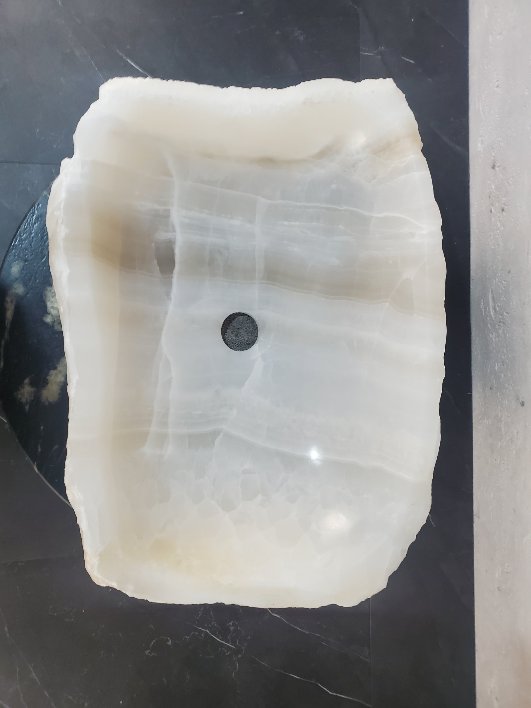 S27_15 Onyx Stone Bathroom Vessel Sink