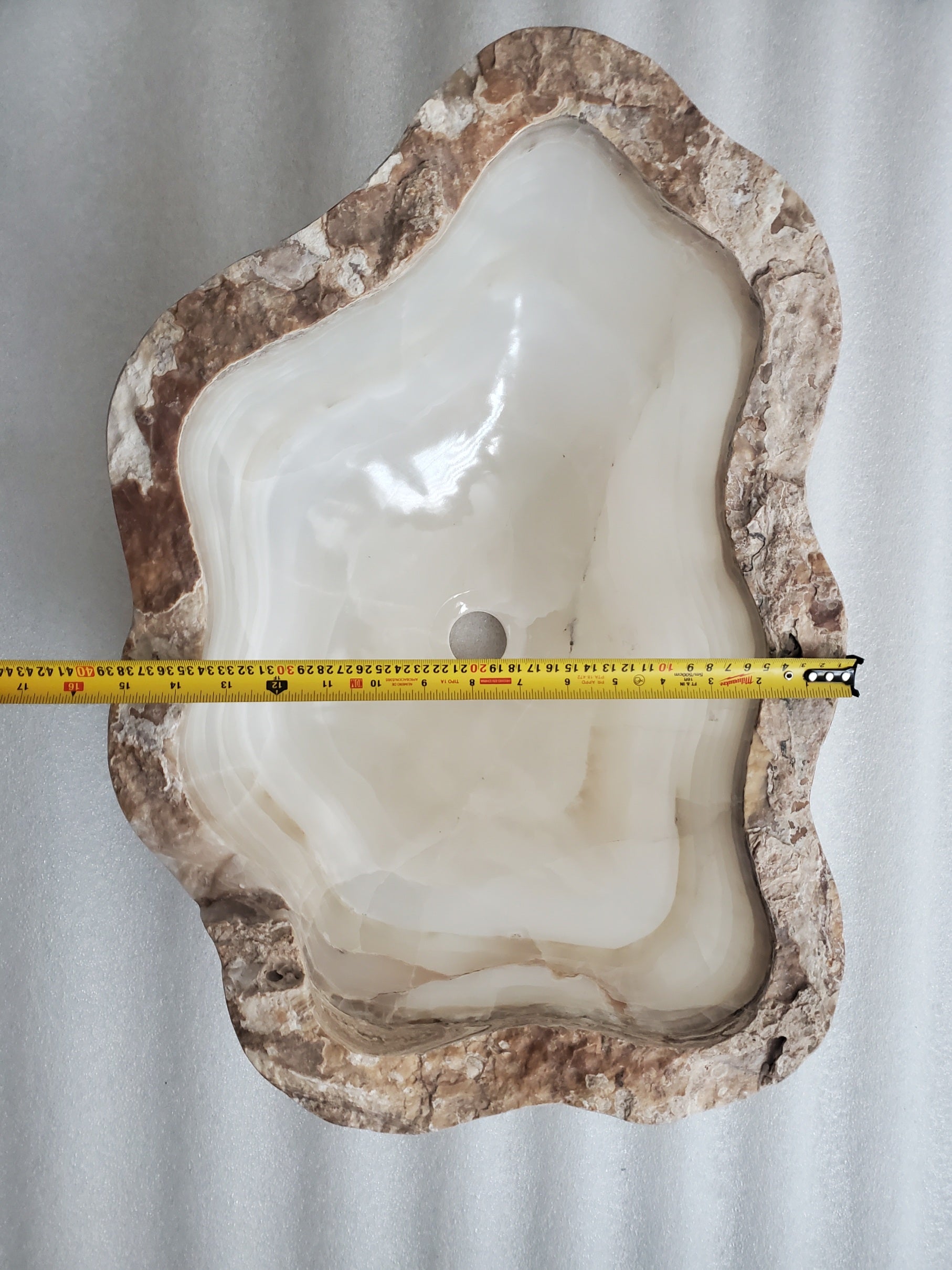 S24_03 Onyx Stone Vessel Bathroom Sink