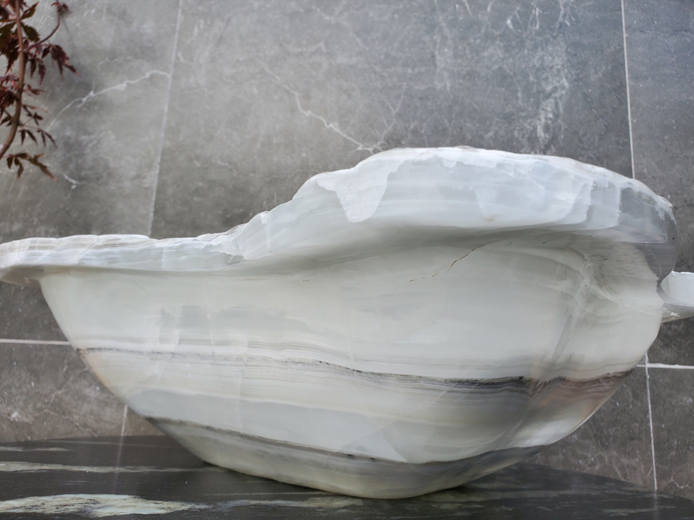 S30_11 Onyx Stone Vessel Bathroom Sink - 18.5 x 14.5 inch