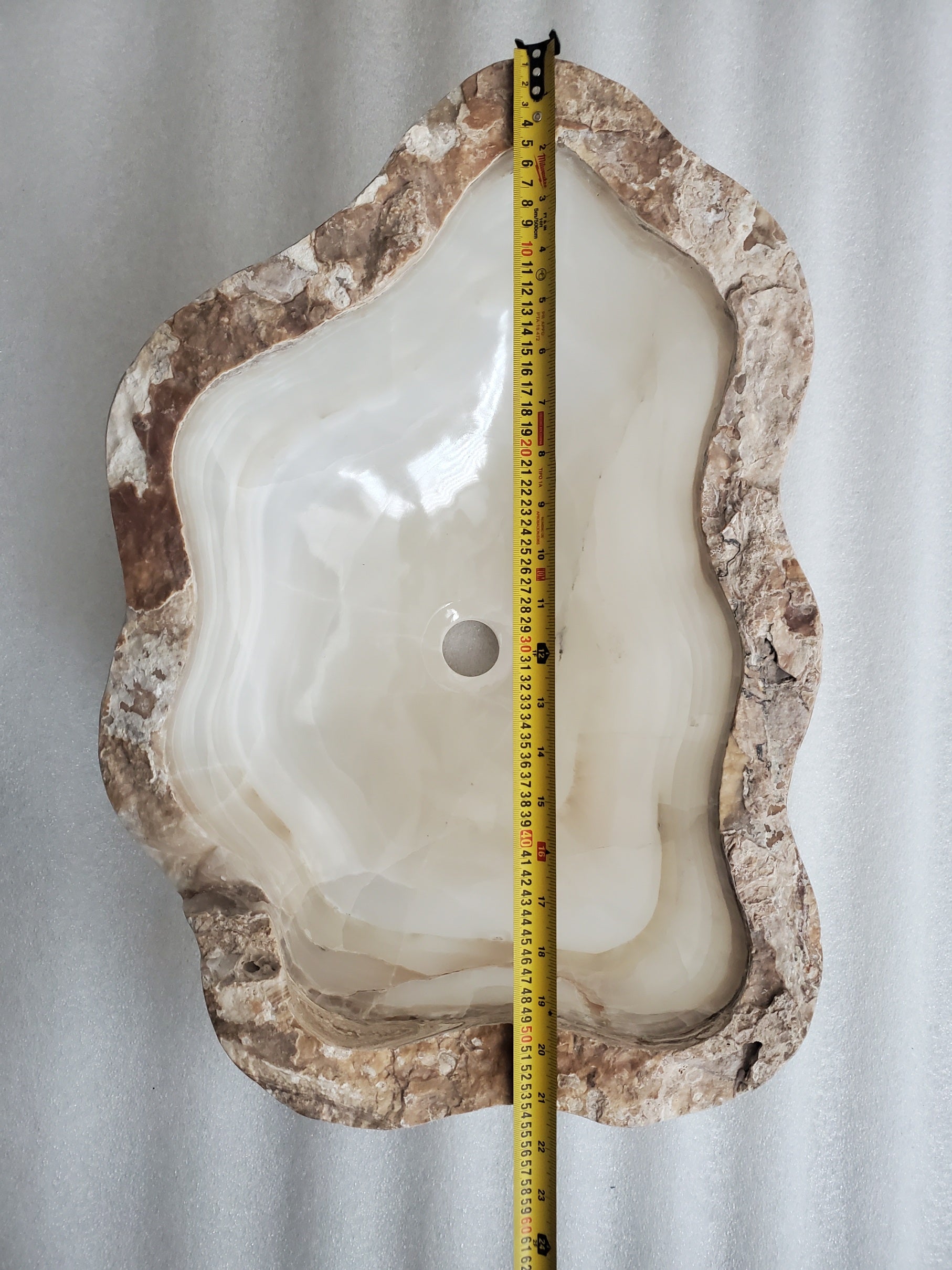 S24_03 Onyx Stone Vessel Bathroom Sink