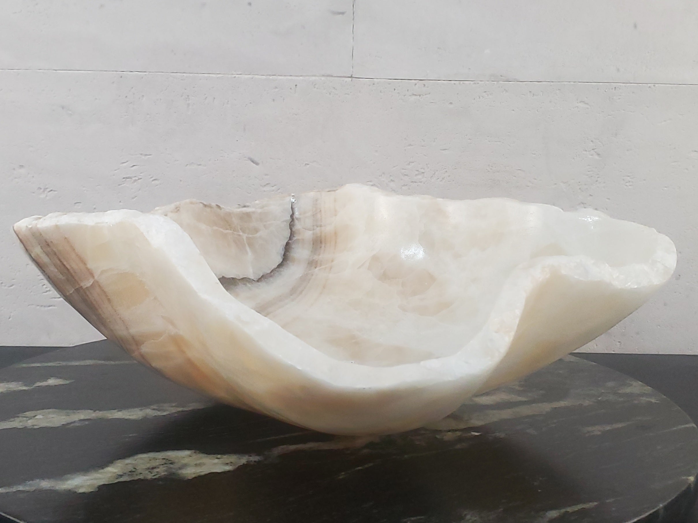 S27_05 Onyx Stone Bathroom Vessel Sink - 15 x 13.5 inch