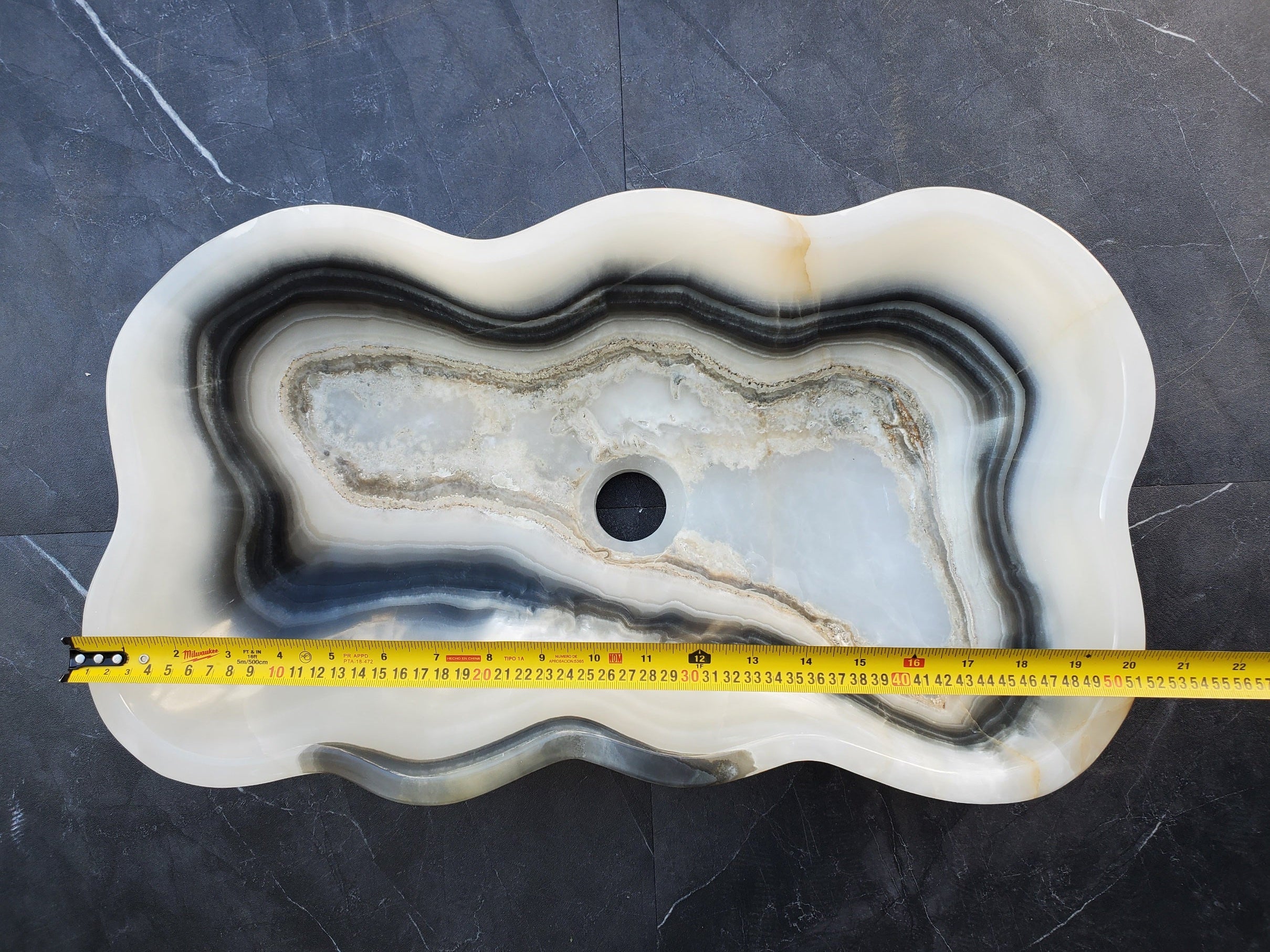 S29_08 SOLD Onyx Stone Bathroom Vessel Sink