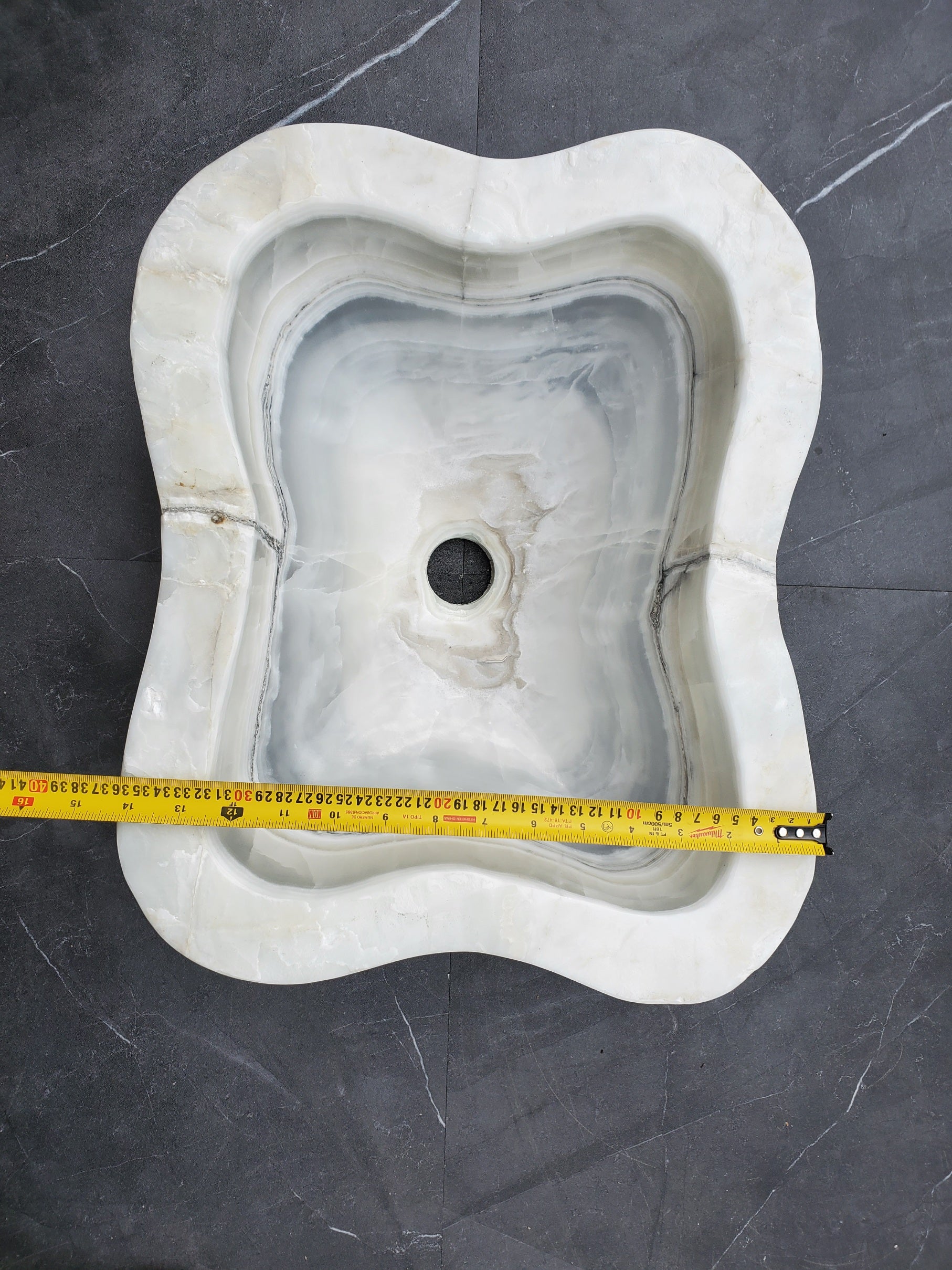 S30_07 Onyx Stone Vessel Bathroom Sink