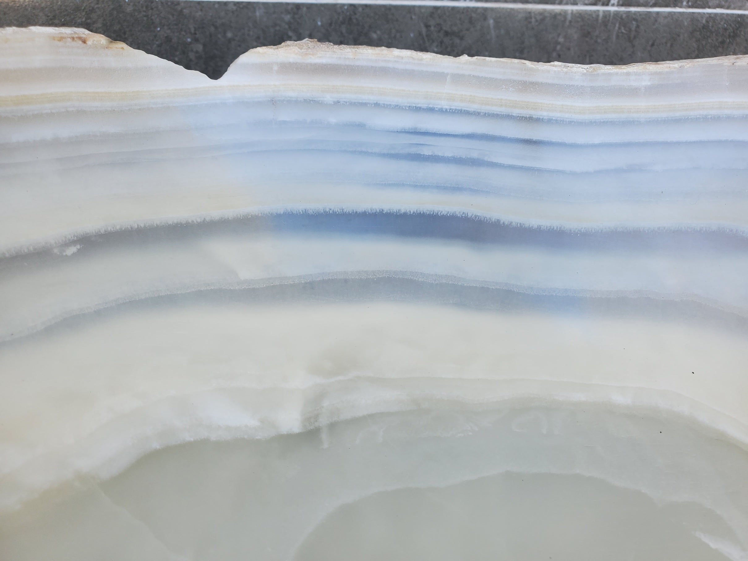 S29_09 Onyx Stone Vessel Bathroom Sink - 22 x 14.5 inch