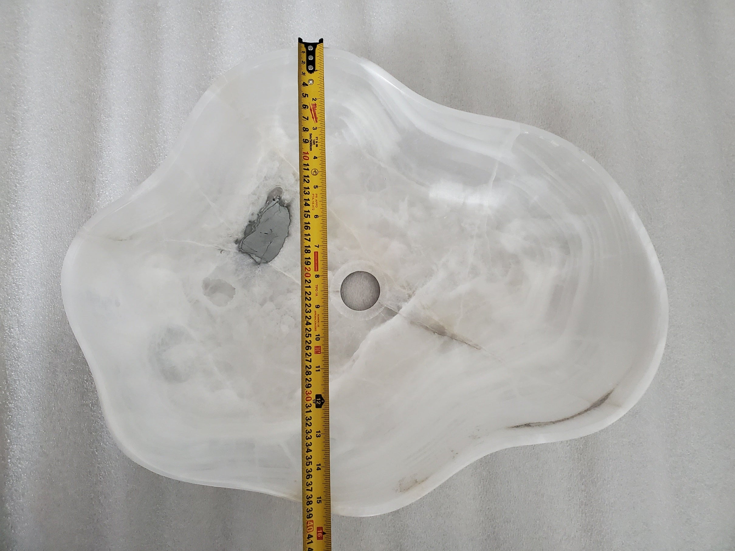 S24_19 Crystal Onyx Stone Bathroom Vessel Sink - 20 x 15 inch