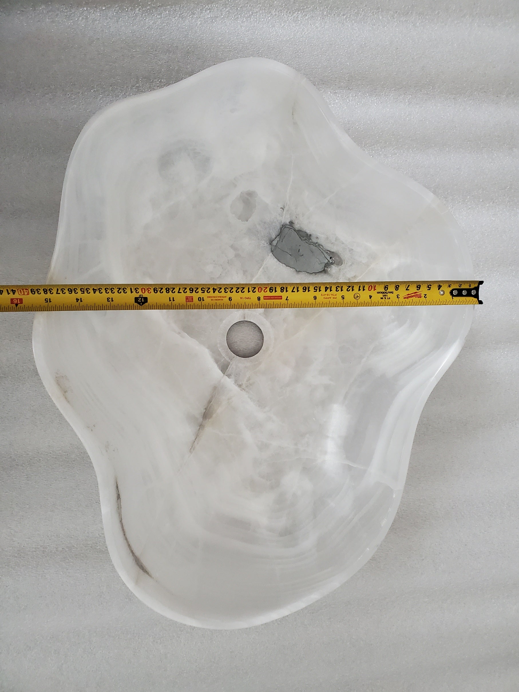 S24_19 Crystal Onyx Stone Bathroom Vessel Sink