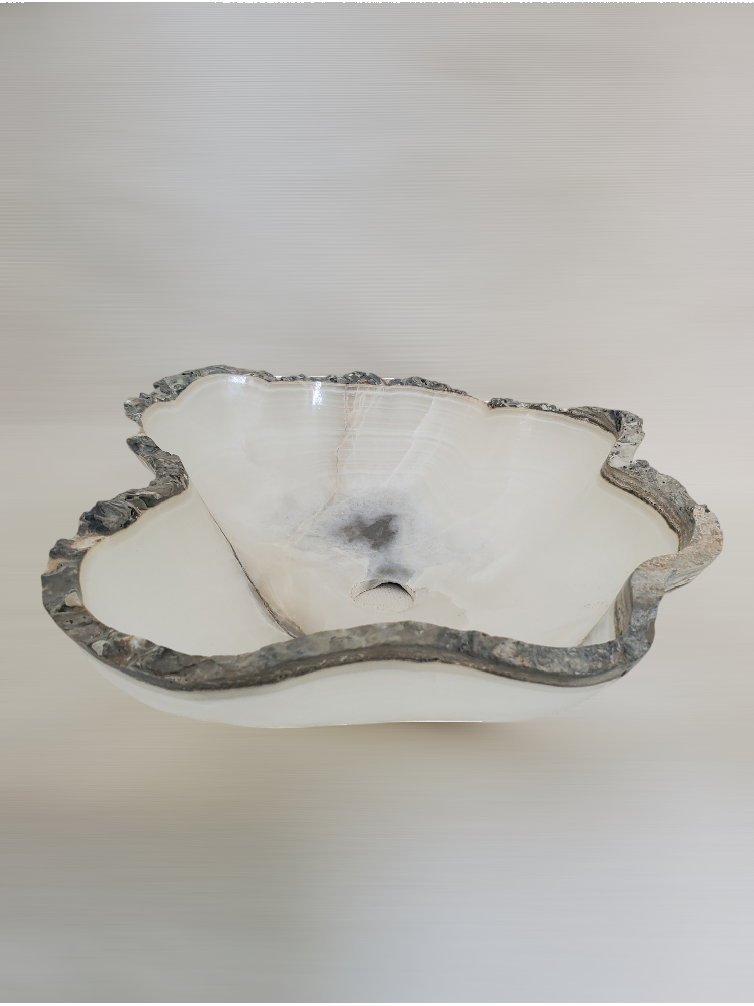 S21_16 White Onyx Bathroom Vessel Sink