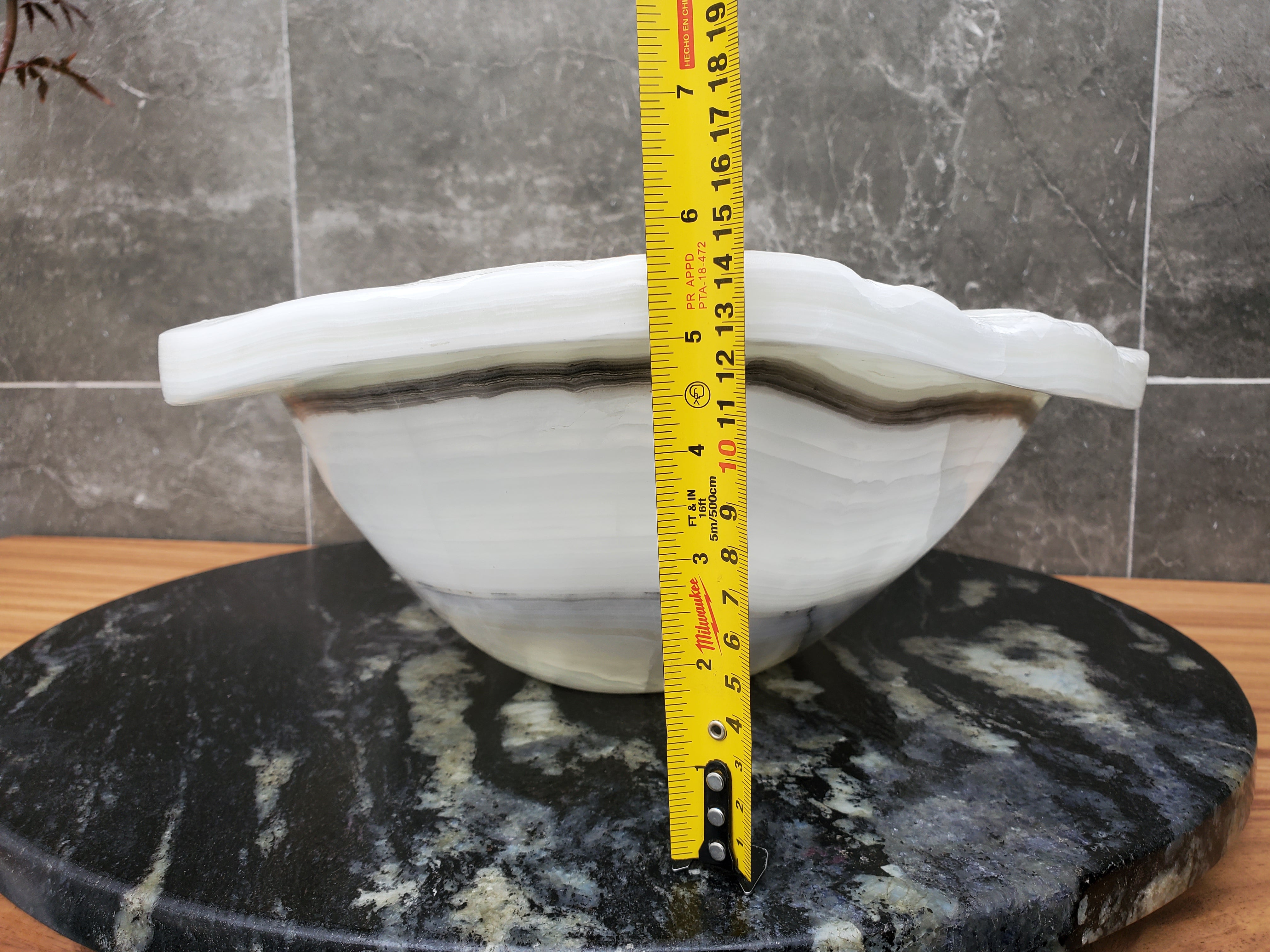 S30_09 Onyx Stone Vessel Bathroom Sink