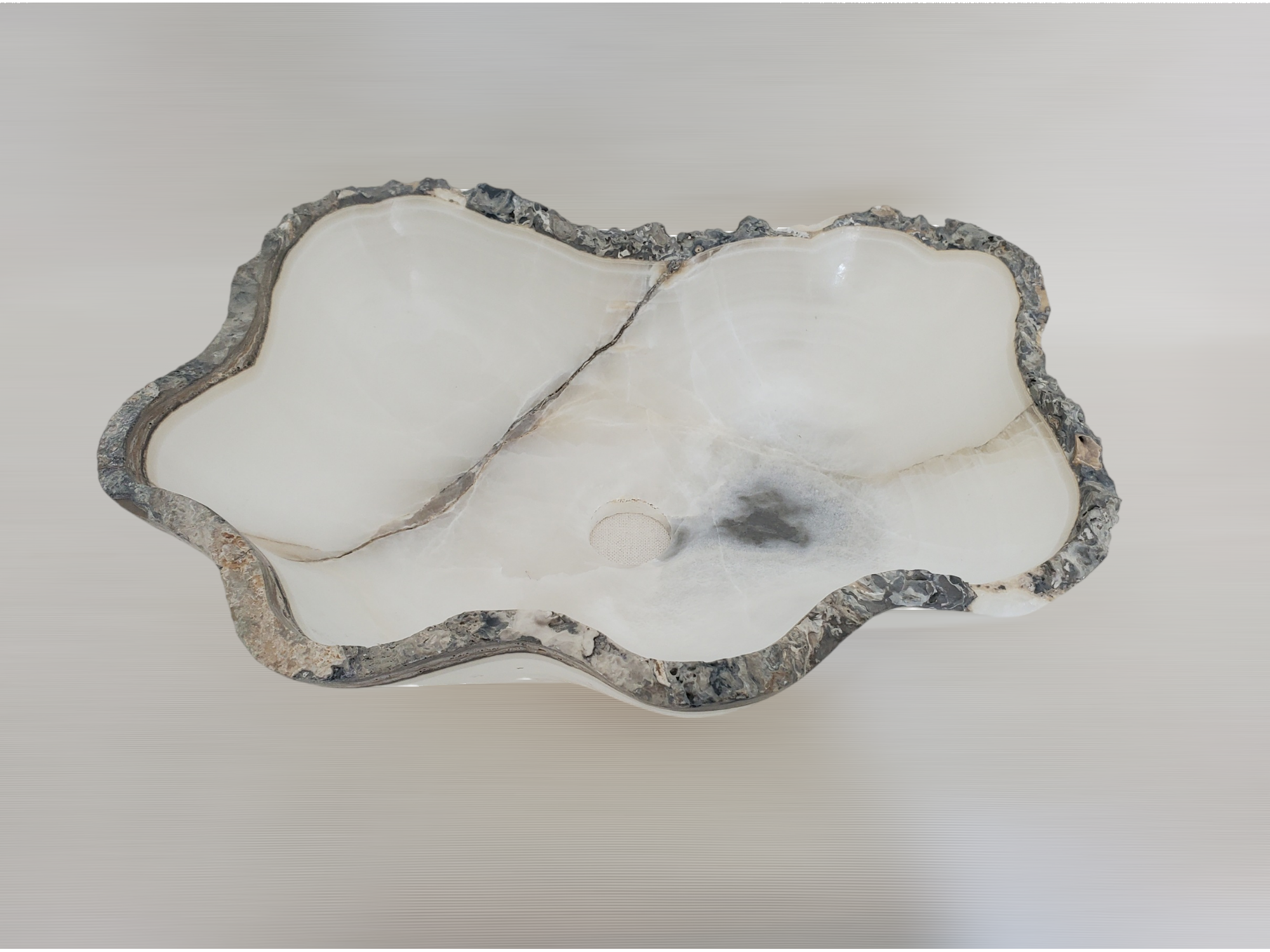 S21_16 White Onyx Bathroom Vessel Sink