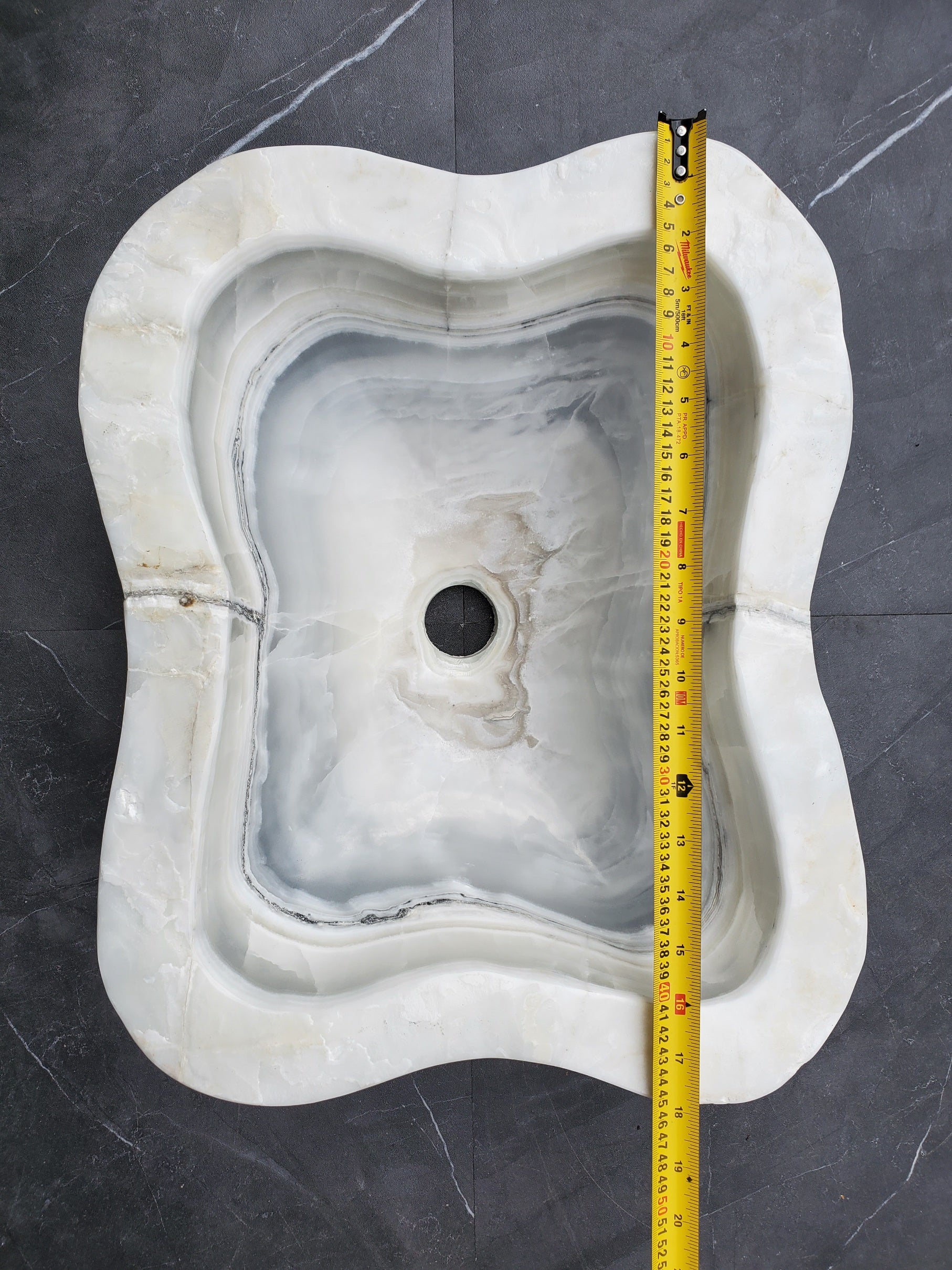 S30_07 Onyx Stone Vessel Bathroom Sink