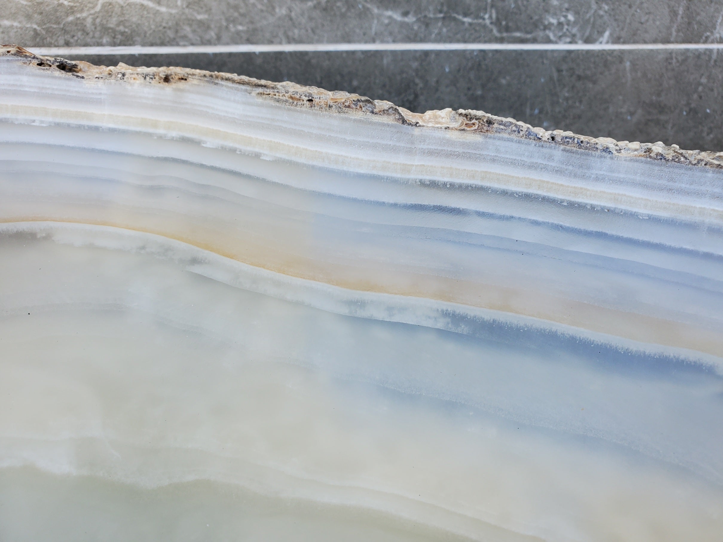 S29_09 Onyx Stone Vessel Bathroom Sink - 22 x 14.5 inch