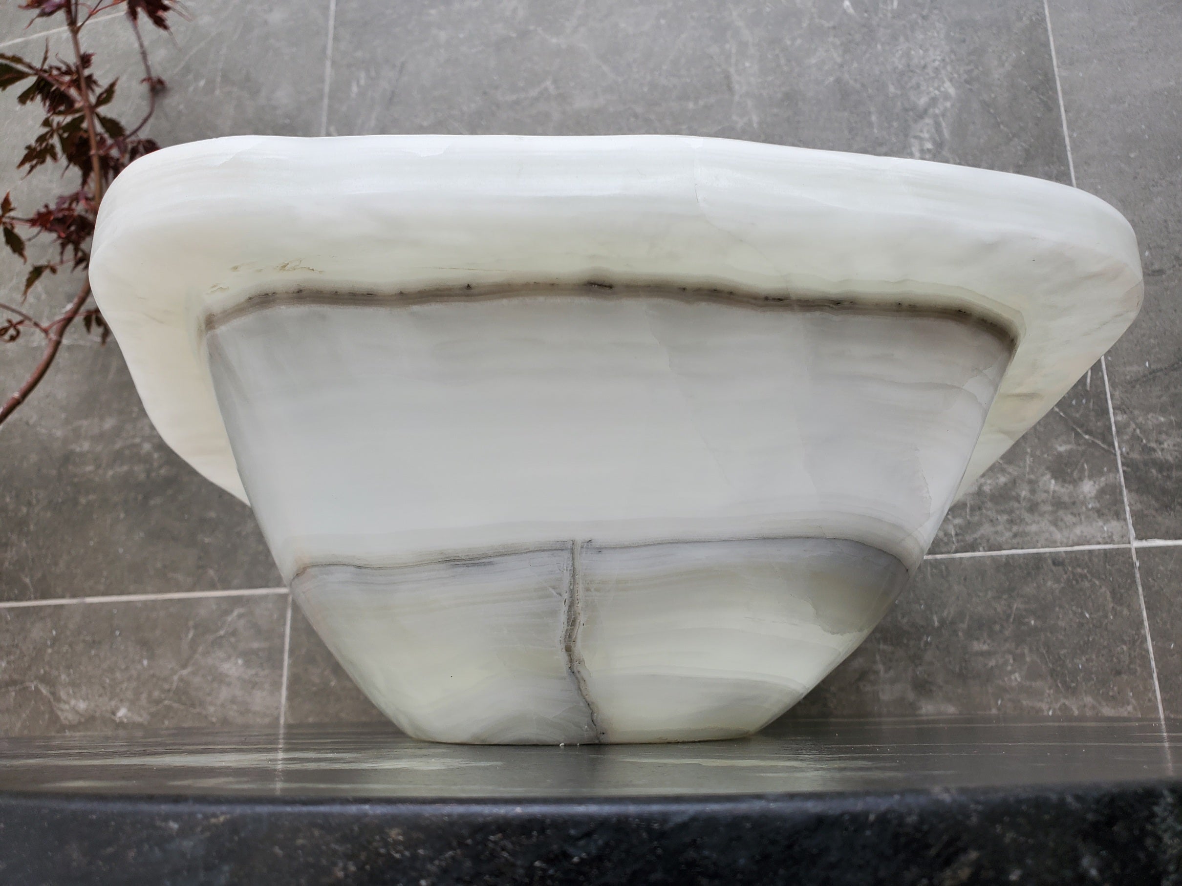 SET1056 Onyx Stone Master Bath Set of 2 (Two) Vessel Sinks