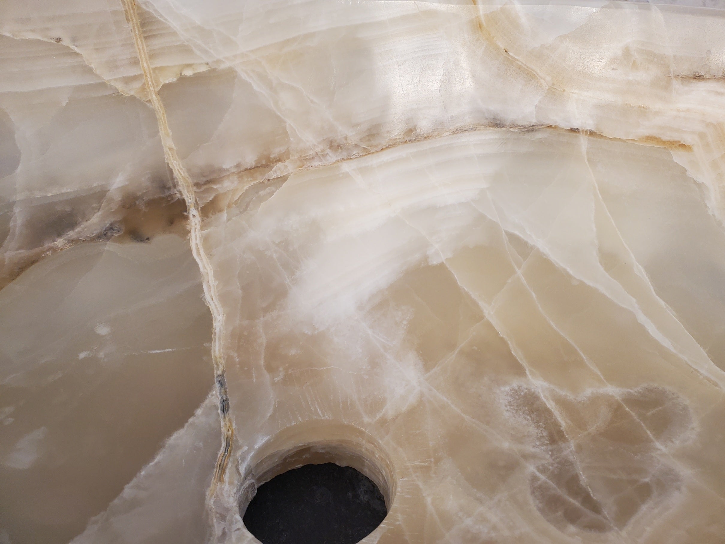 S24_01 Onyx Stone Bathroom Vessel Sink