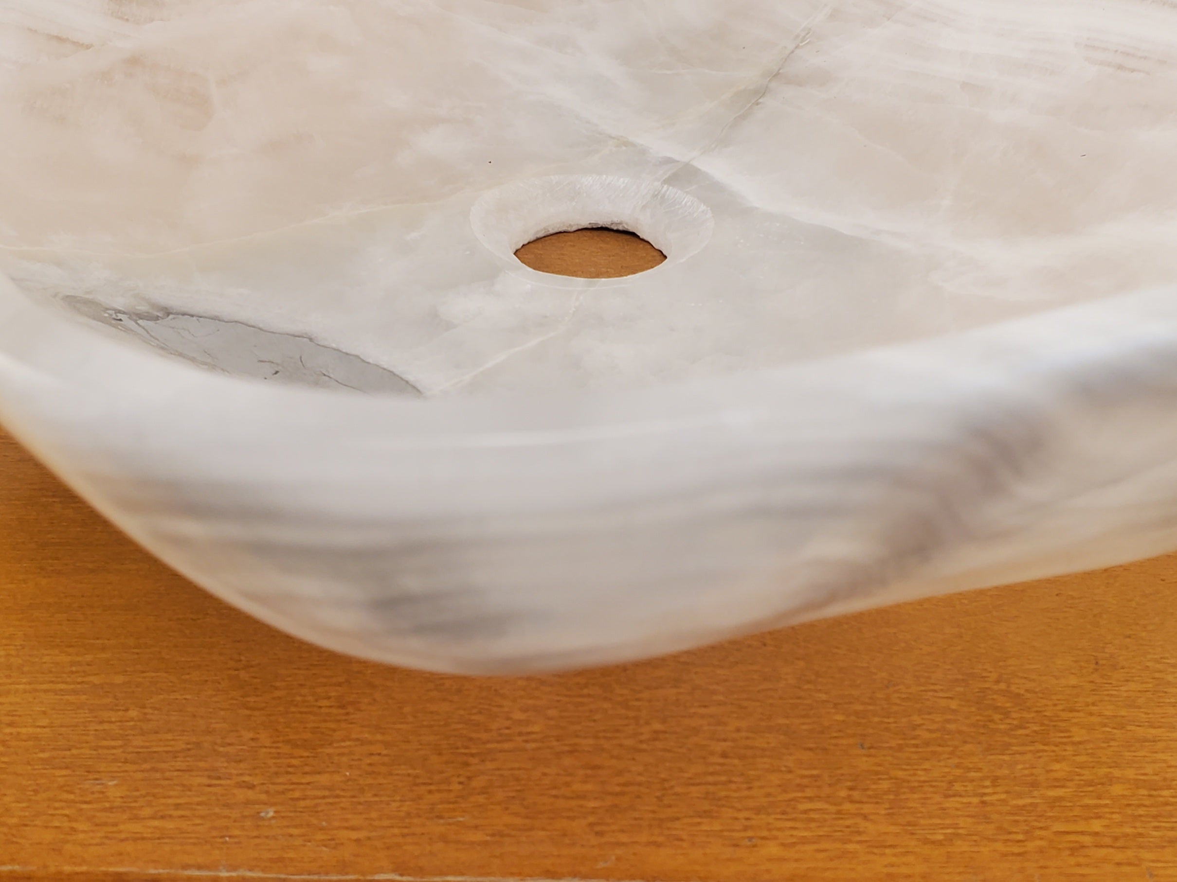 S24_19 Crystal Onyx Stone Bathroom Vessel Sink - 20 x 15 inch