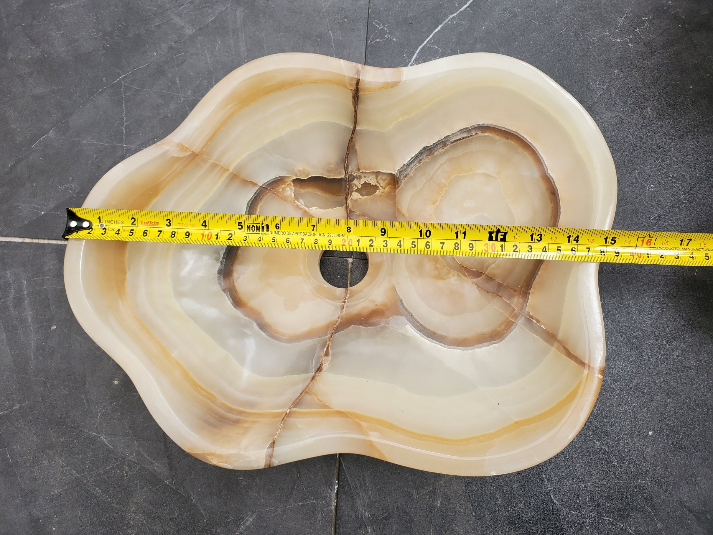 S31_28 Onyx Stone Vessel Bathroom Sink