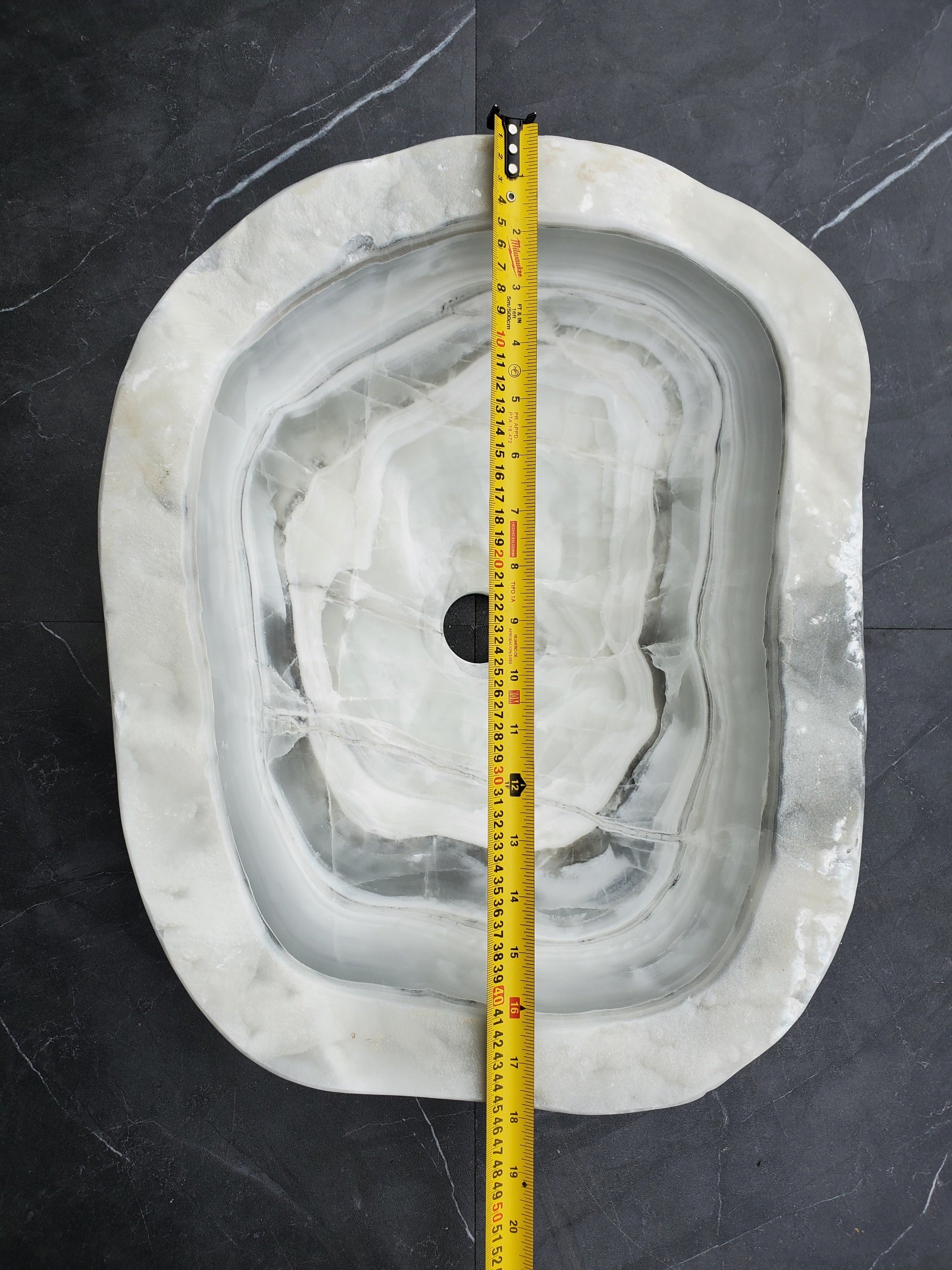 SET1054 Onyx Stone Master Bath Set of 2 (Two) Vessel Sinks