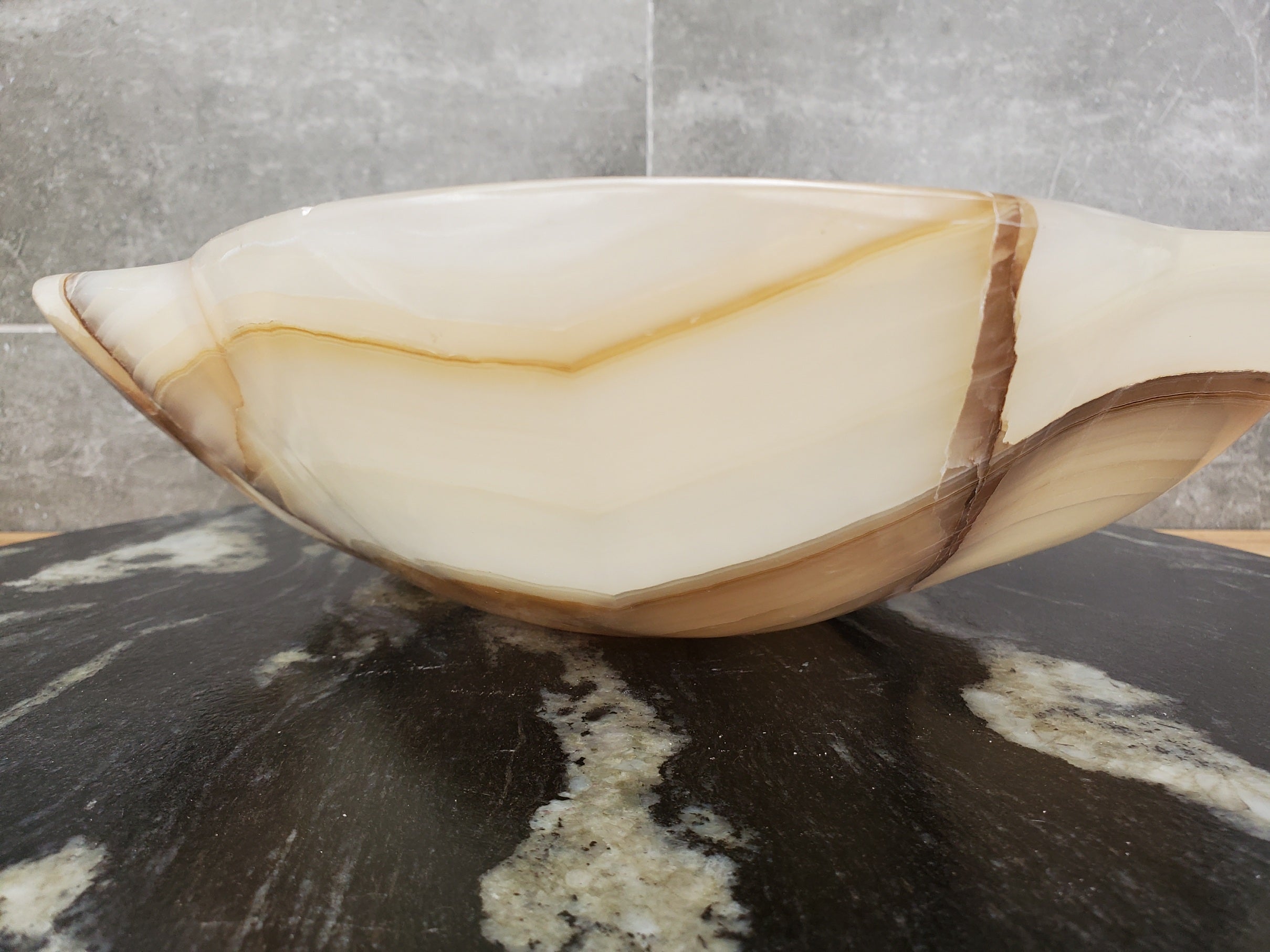 S31_28 Onyx Stone Vessel Bathroom Sink - 15 x 12 inch