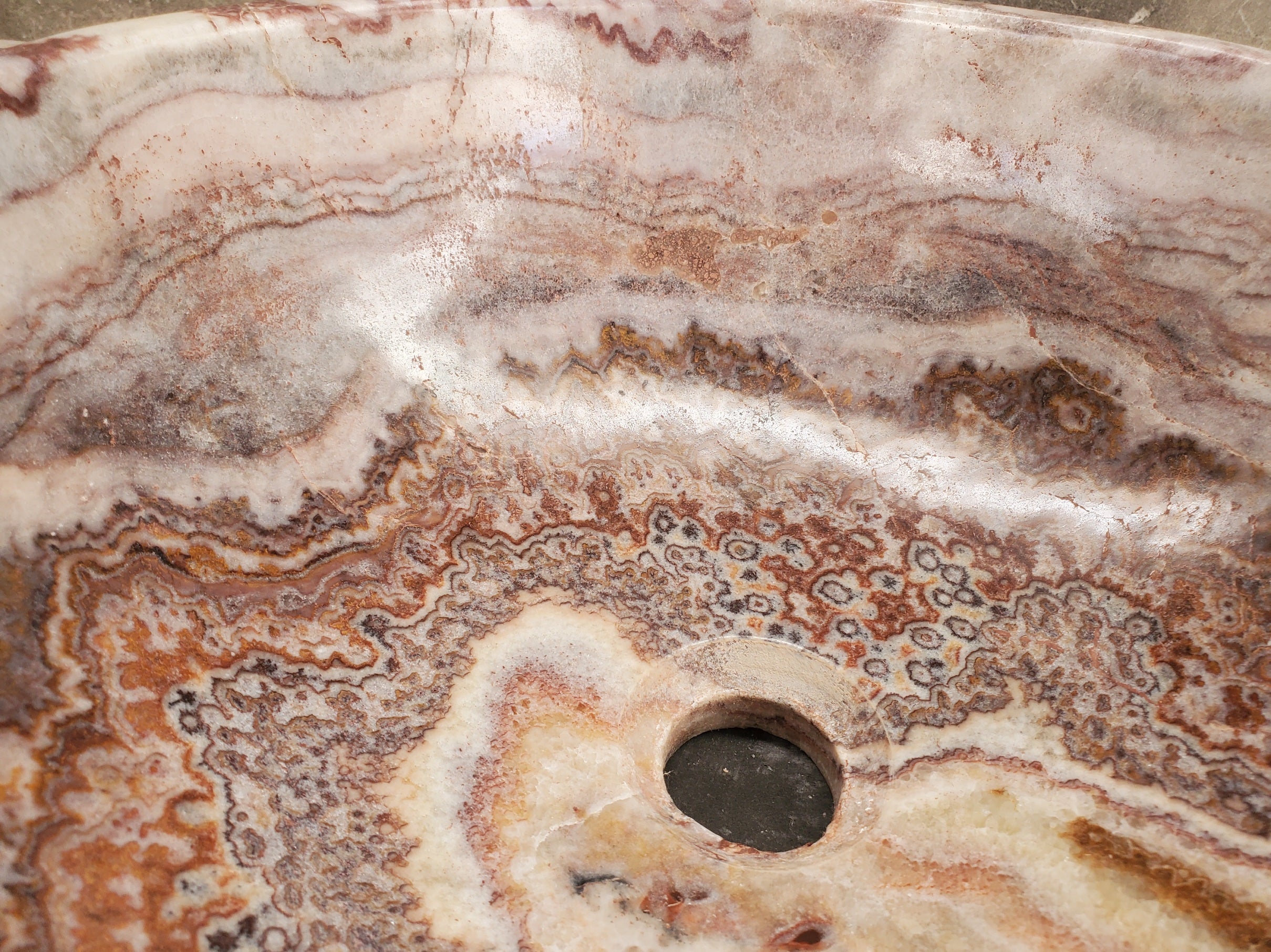 S34_04 Serpentine Onyx Stone Vessel Sink