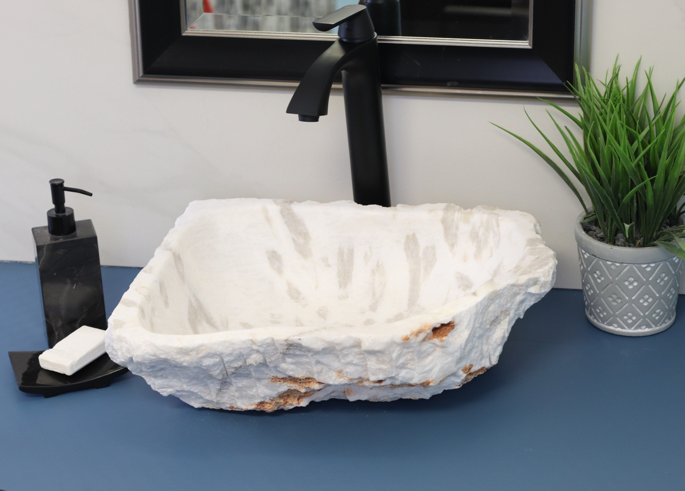 White and Gray Onyx Vessel Bathroom Sink Onyx Sinks Onyx Sinks Sinks