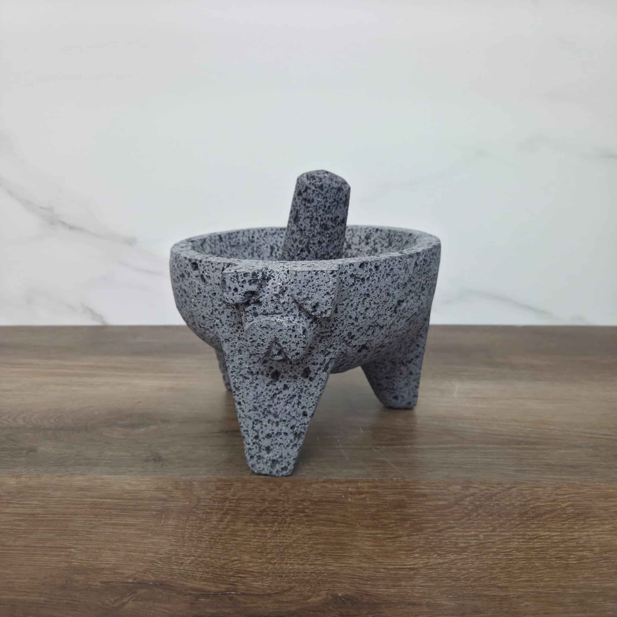 MOL12P Authentic Mexican Molcajete - Piggy Face -12 inch