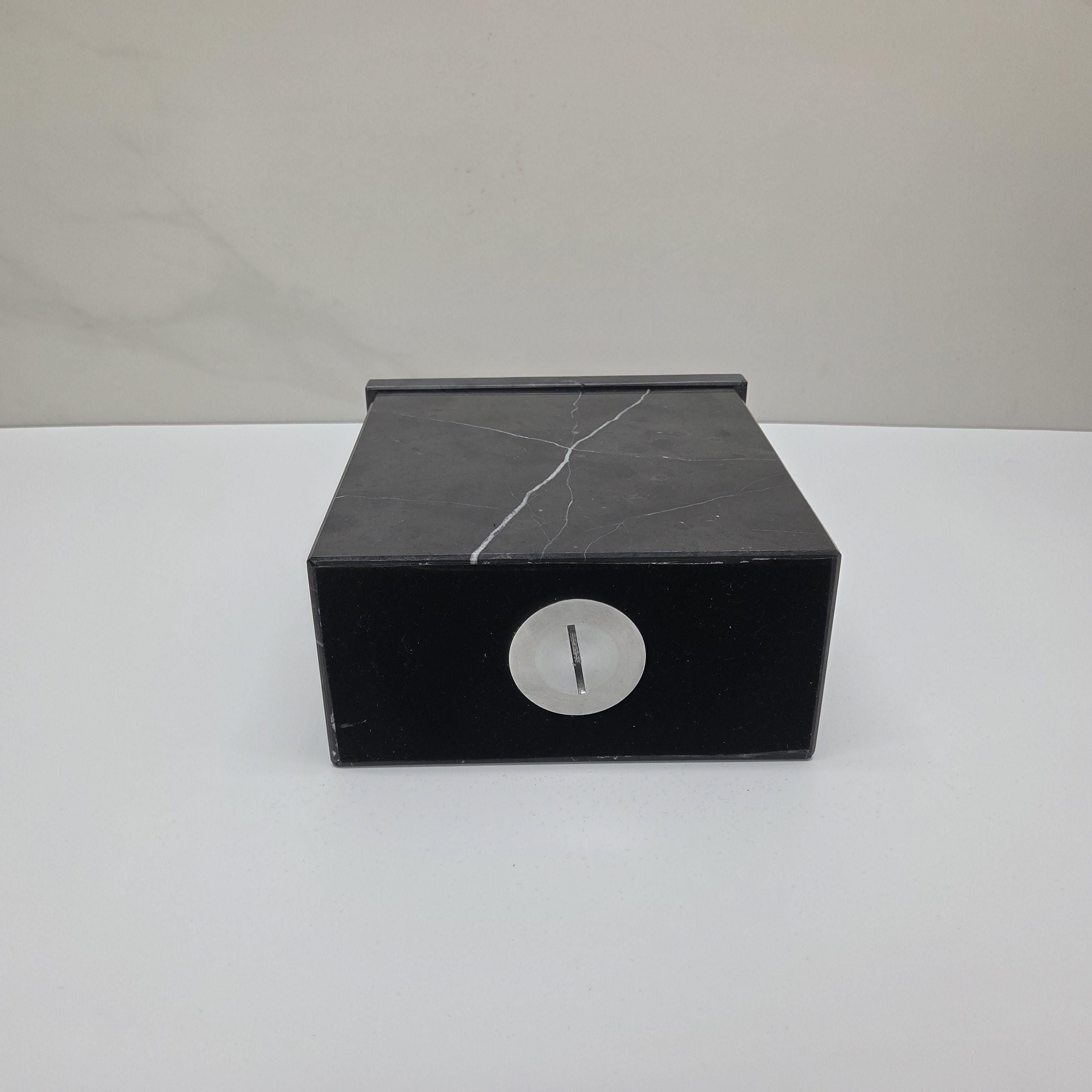 UR_12 Black Marble Stone Cremation Urn for Adult Ashes
