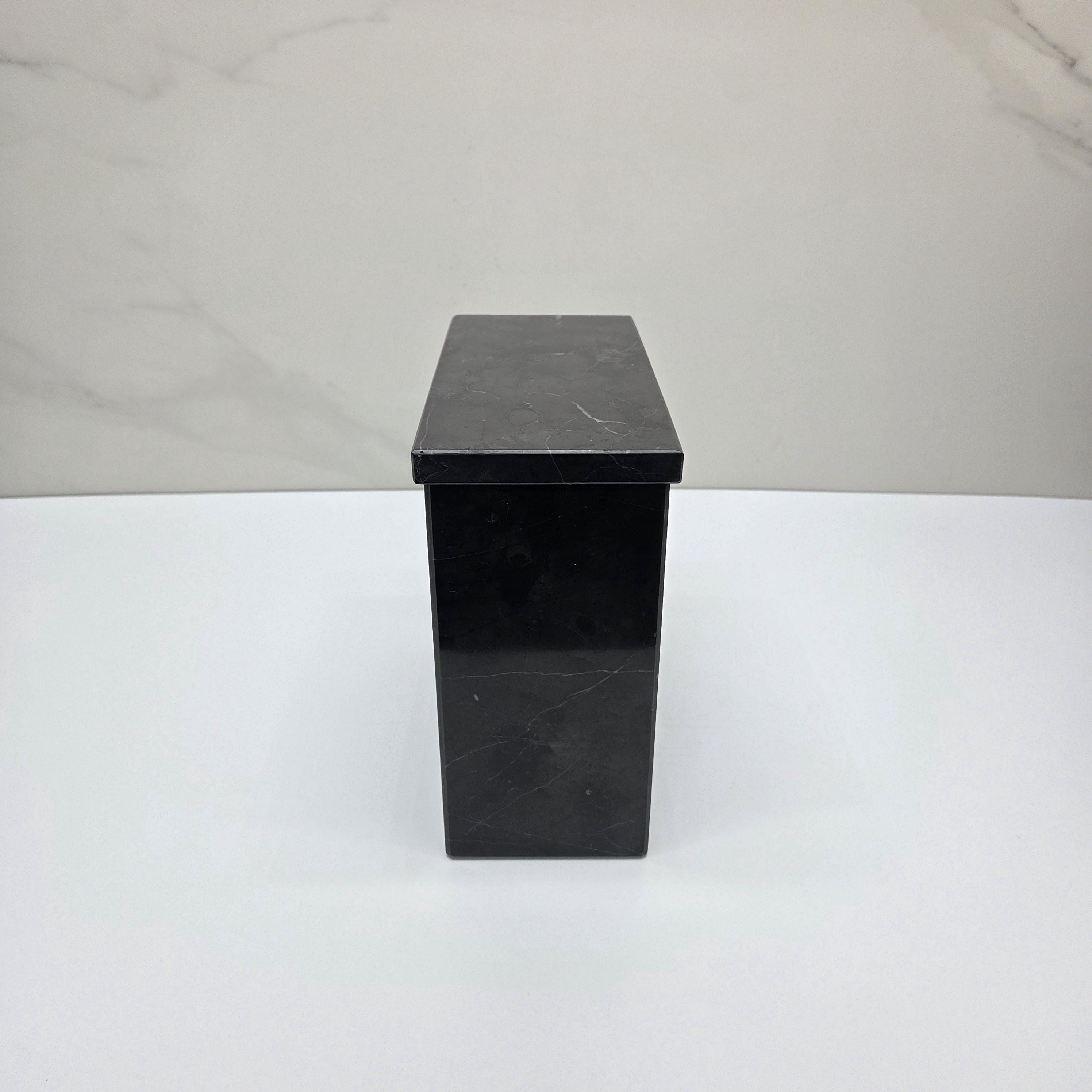 UR_12 Black Marble Stone Cremation Urn for Adult Ashes