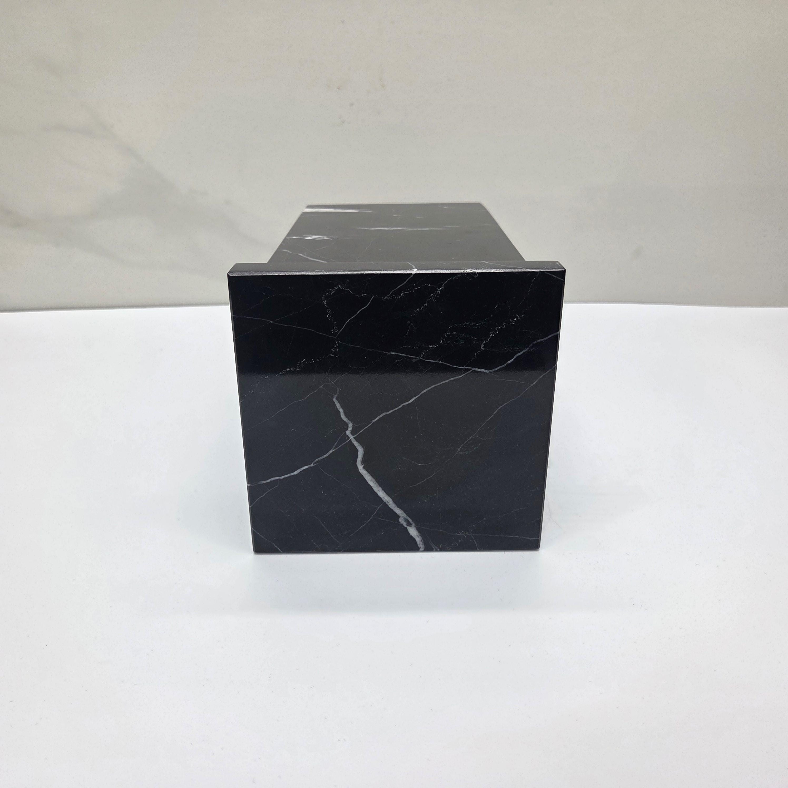 UR_13 Black Marble Cremation Urn for Adult Ashes
