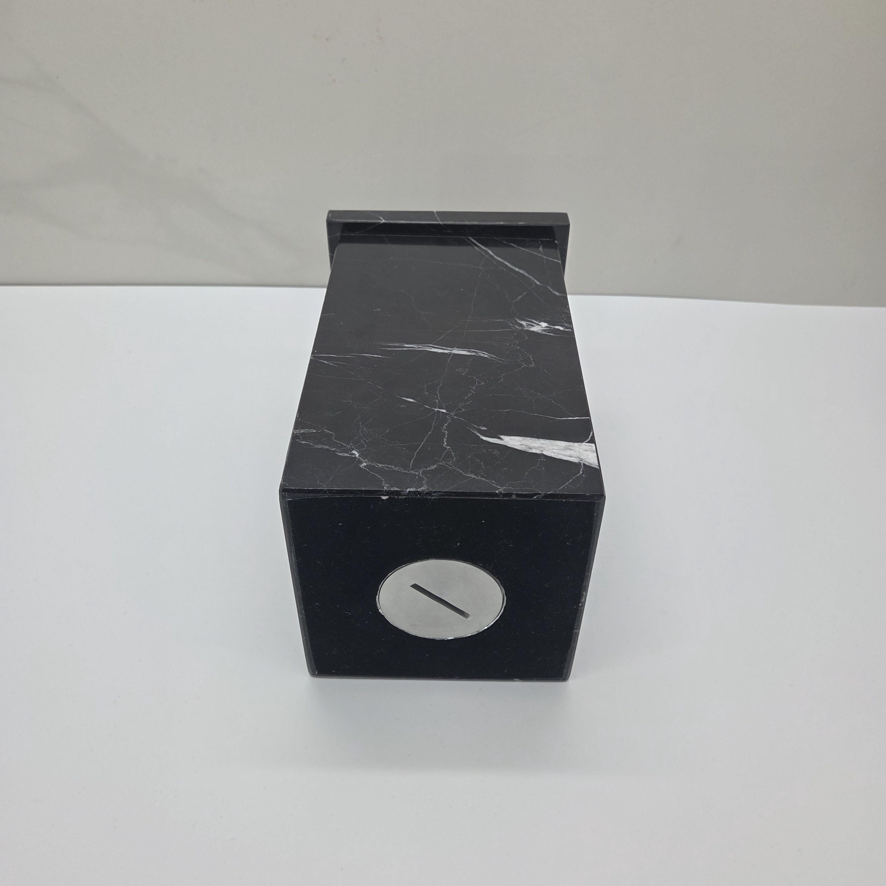UR_13 Black Marble Cremation Urn for Adult Ashes