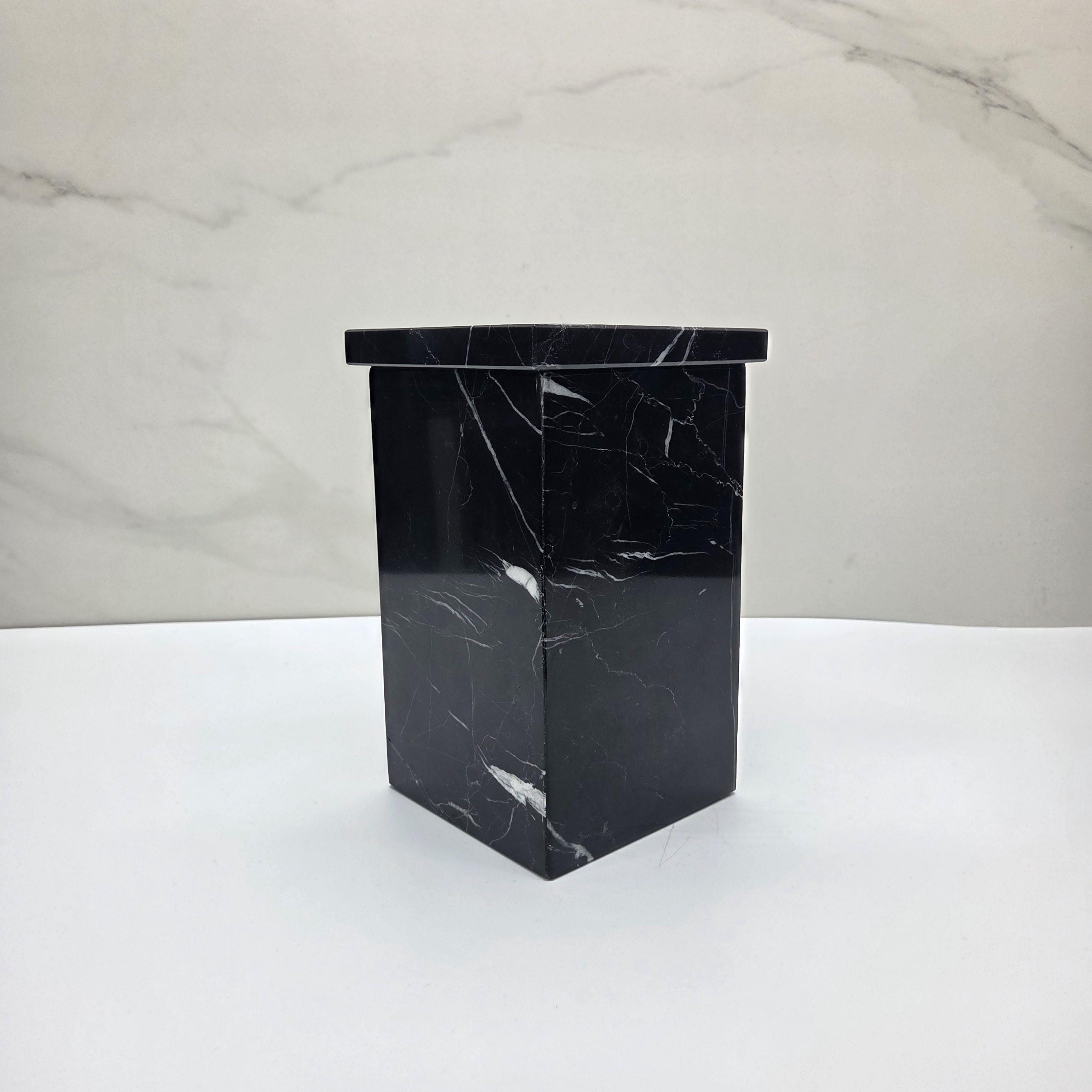 UR_13 Black Marble Cremation Urn for Adult Ashes