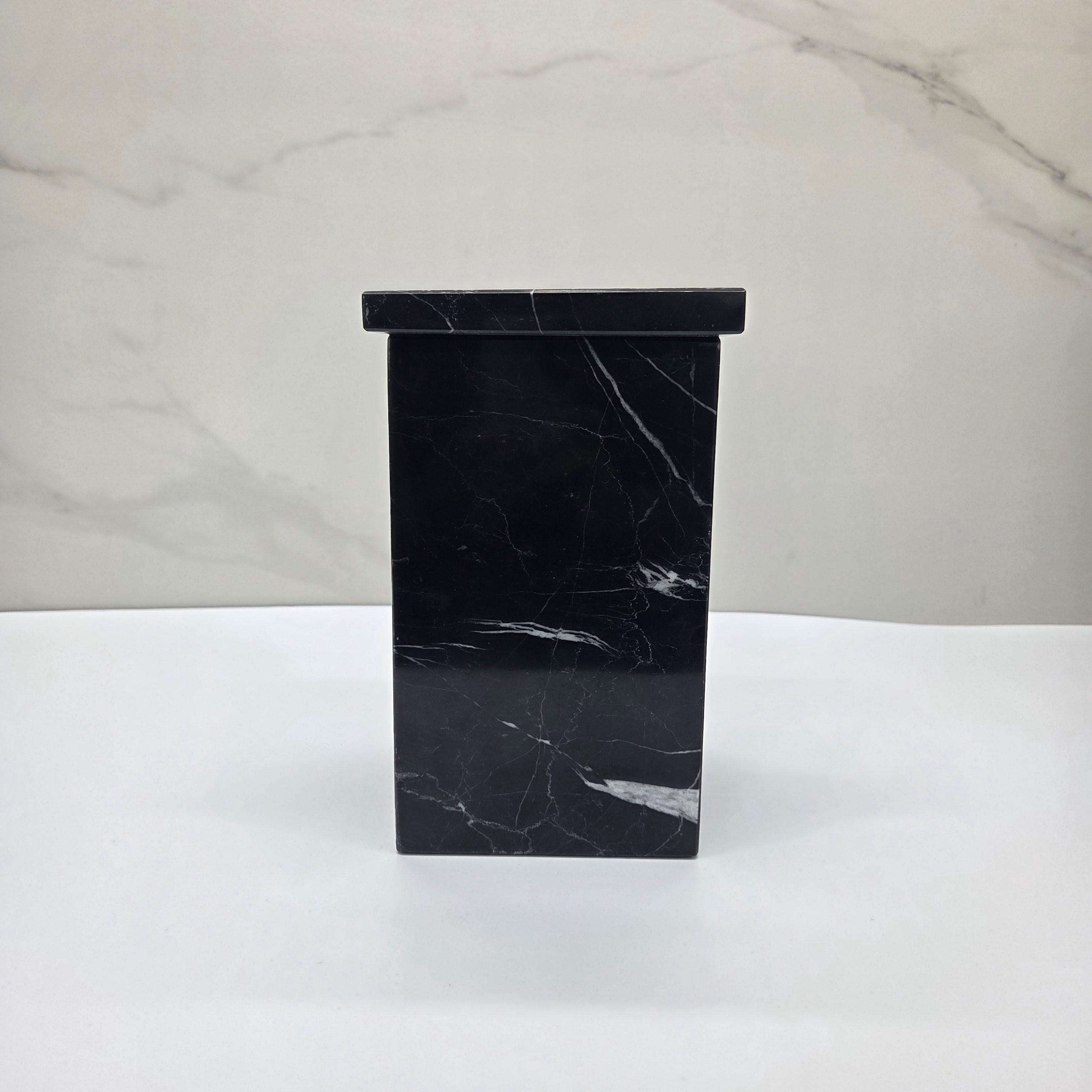 UR_13 Black Marble Cremation Urn for Adult Ashes