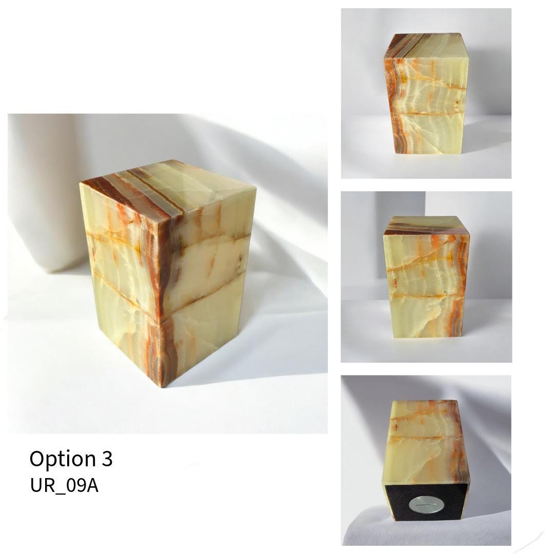 UR_09 Green Onyx Stone Cremation Urn for Ashes