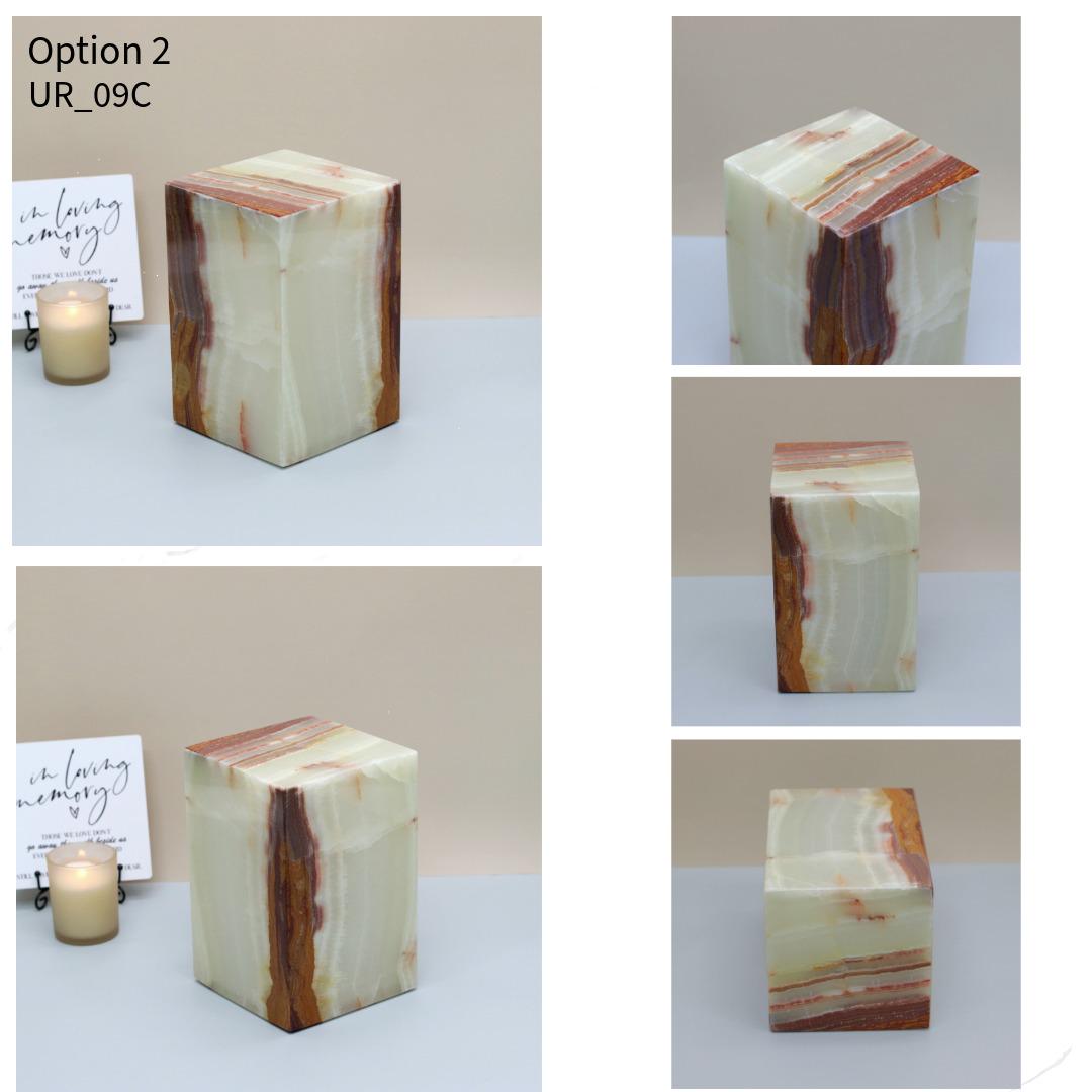 UR_09 Green Onyx Stone Cremation Urn for Ashes