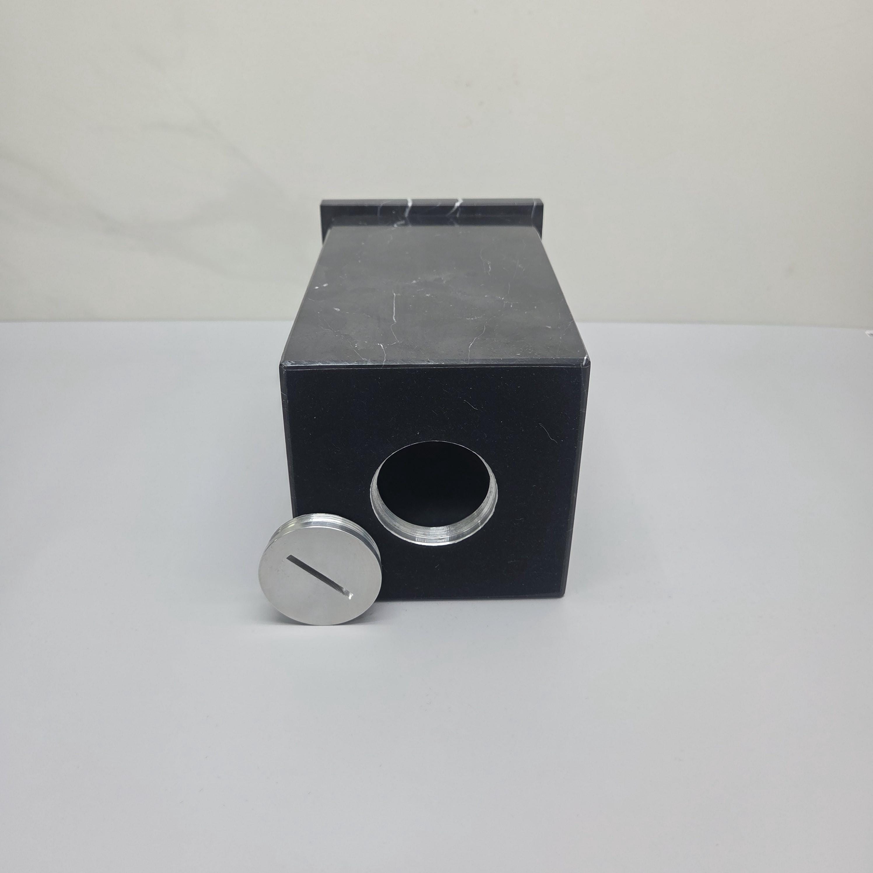 UR_13 Black Marble Cremation Urn for Adult Ashes