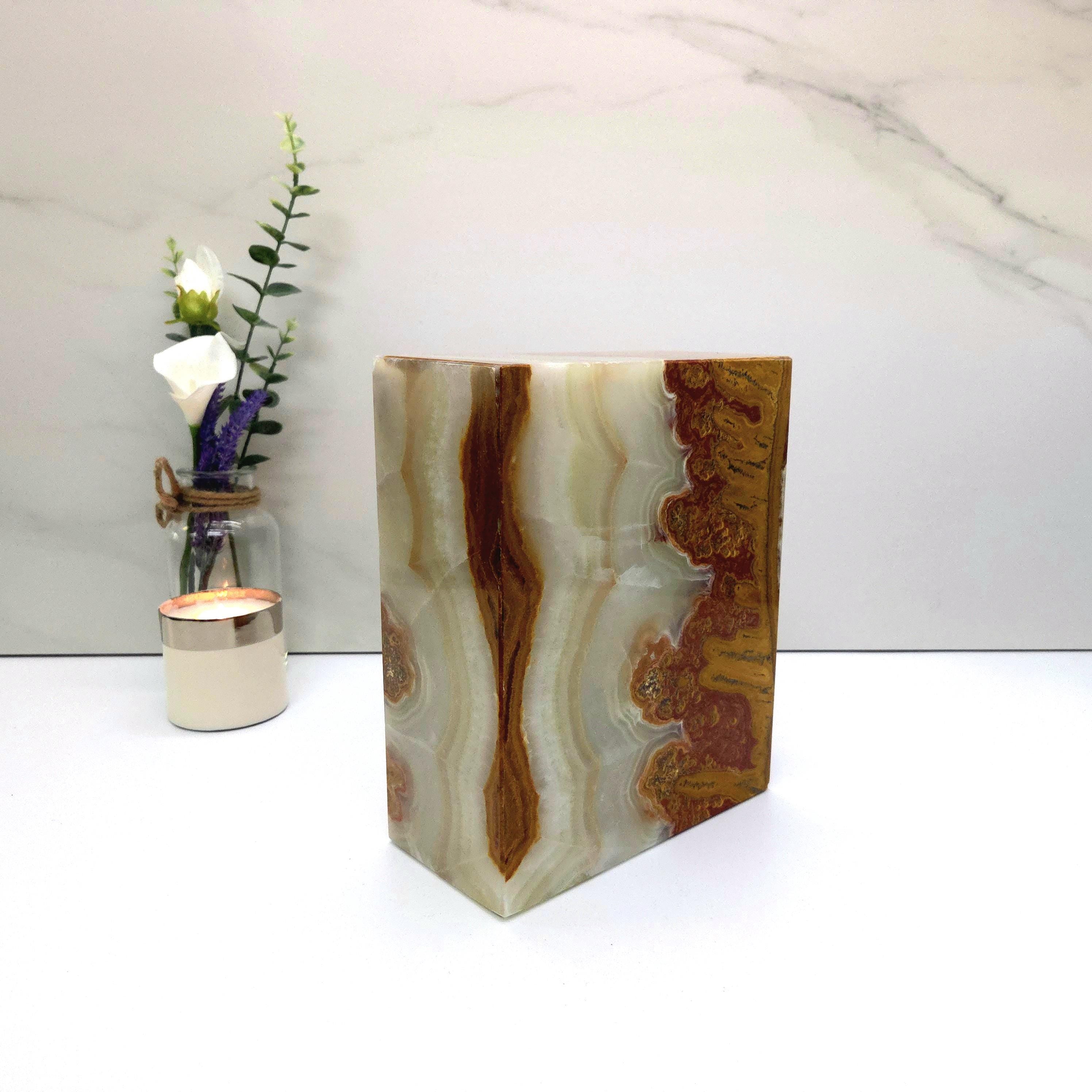 UR_08 Green Onyx Stone Cremation Urn for Ashes