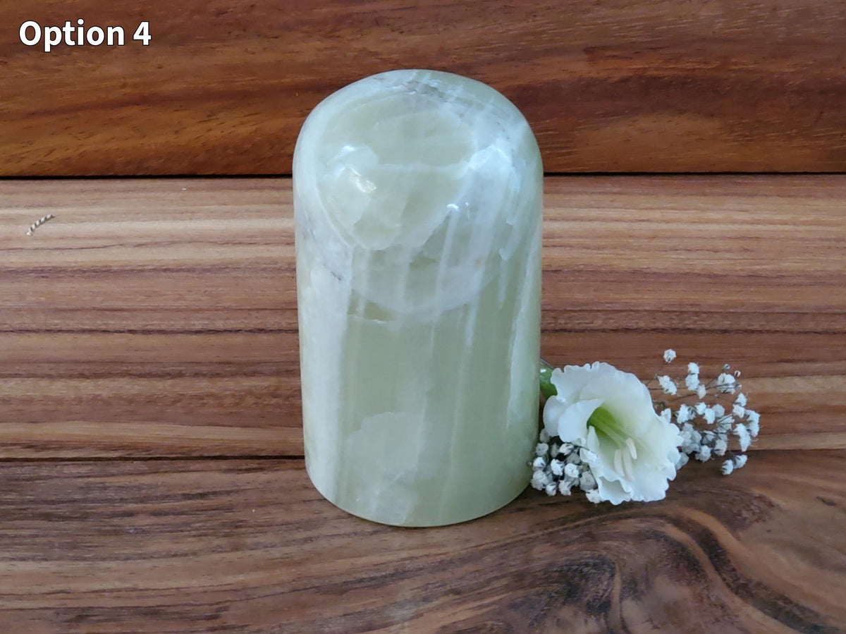 UR_26 Small Green Onyx Stone Cremation Urn for Ashes - 18.5 cu in | Handcrafted Stone Keepsake for Pets or Humans Urn Urn