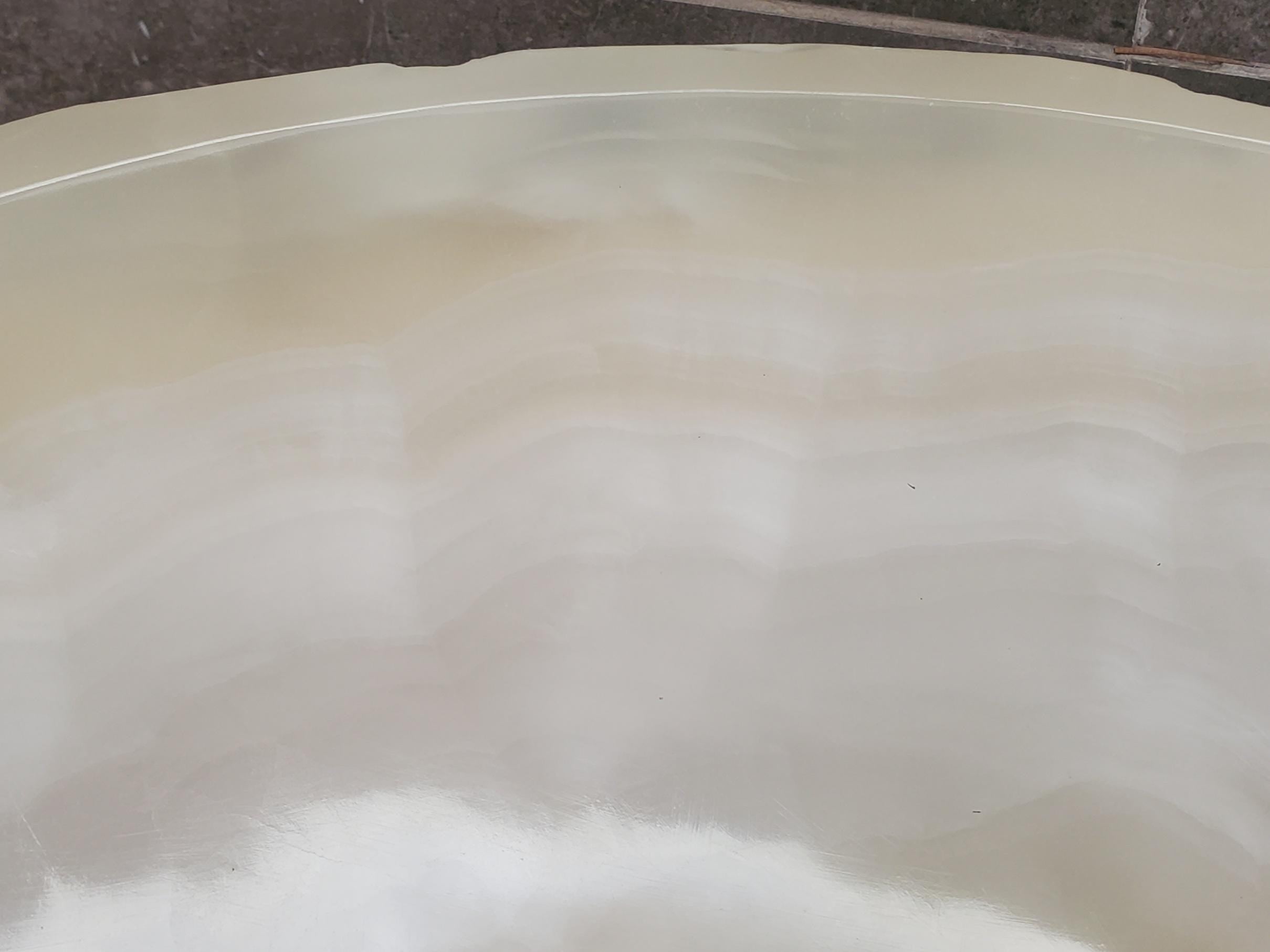 White Onyx Vessel Sink, 16x16 Inch Natural Stone Countertop Basin, Polished Luxury Vanity Sink, Spa Bathroom Decor Above Counter sink Bathroom Décor beige tan taupe hand basin bowl handmade powder room Home design trends luxury bathroom Marble Onix Rock modern contemporary natural stone sink plumbing fixture Rectangle Vessel Tan Rustic Onyx Vessel Sinks Translucent Polish